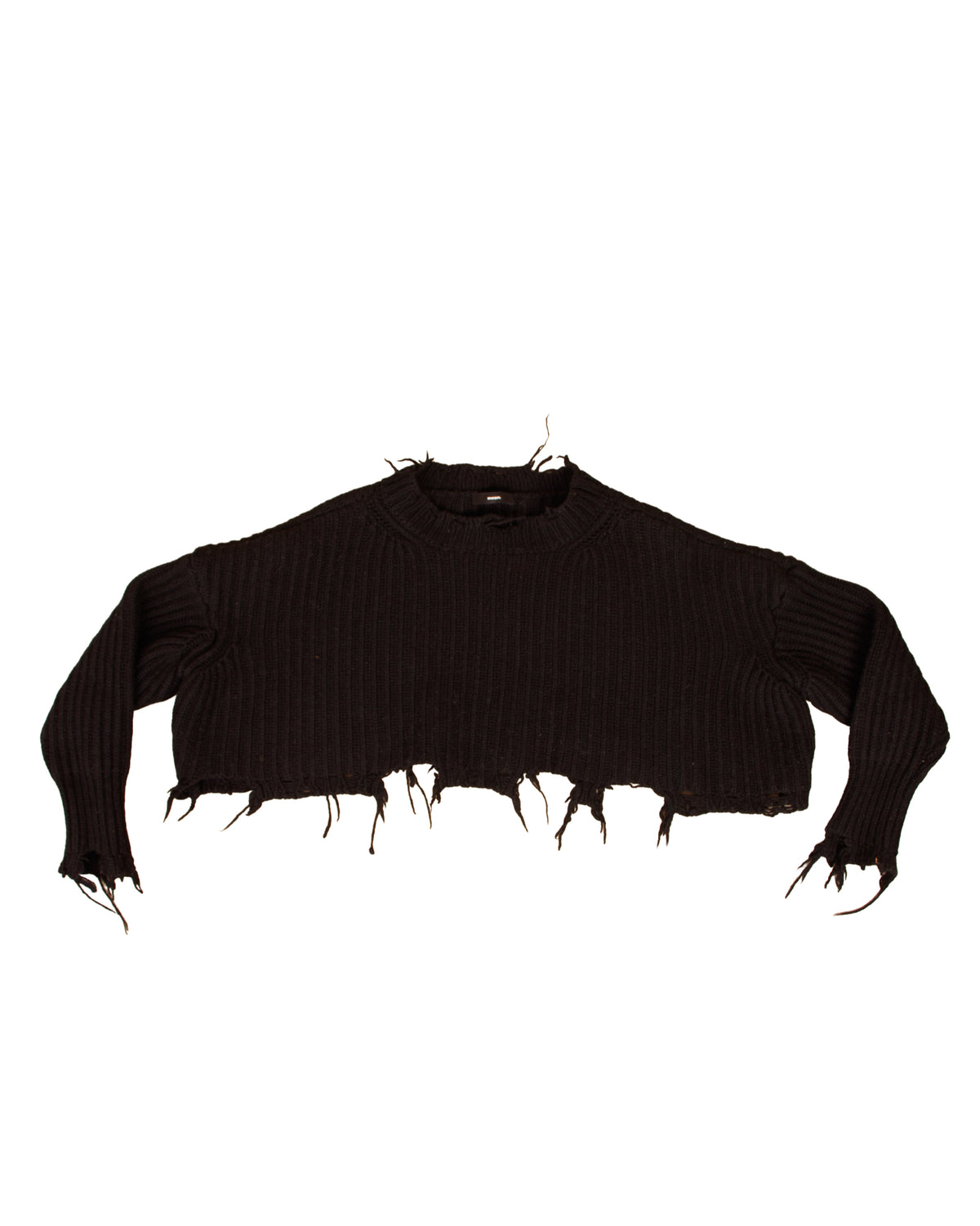 Diesel Distressed Crop Wool Sweater