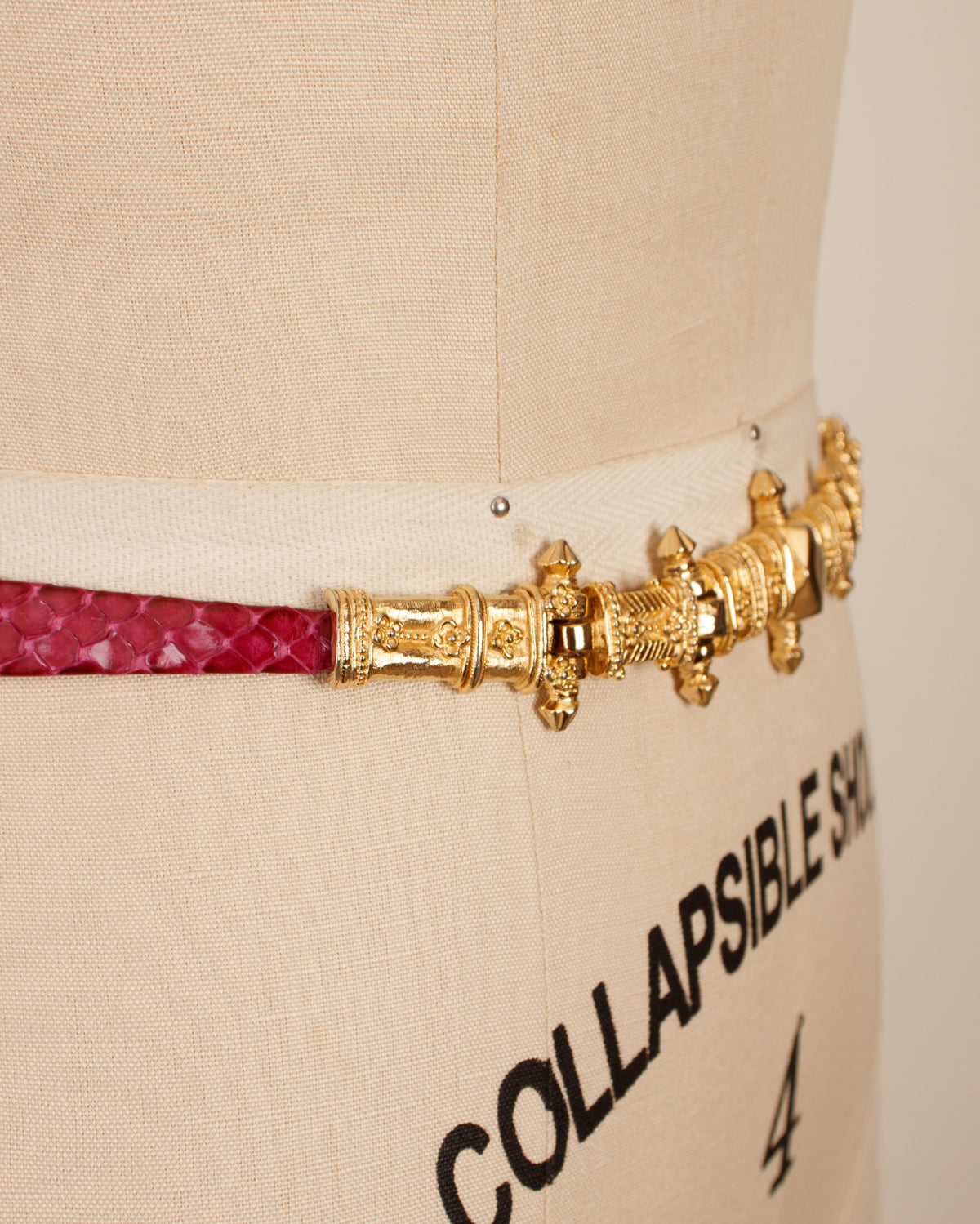 Judith Leiber Snakeskin Ornate Belt