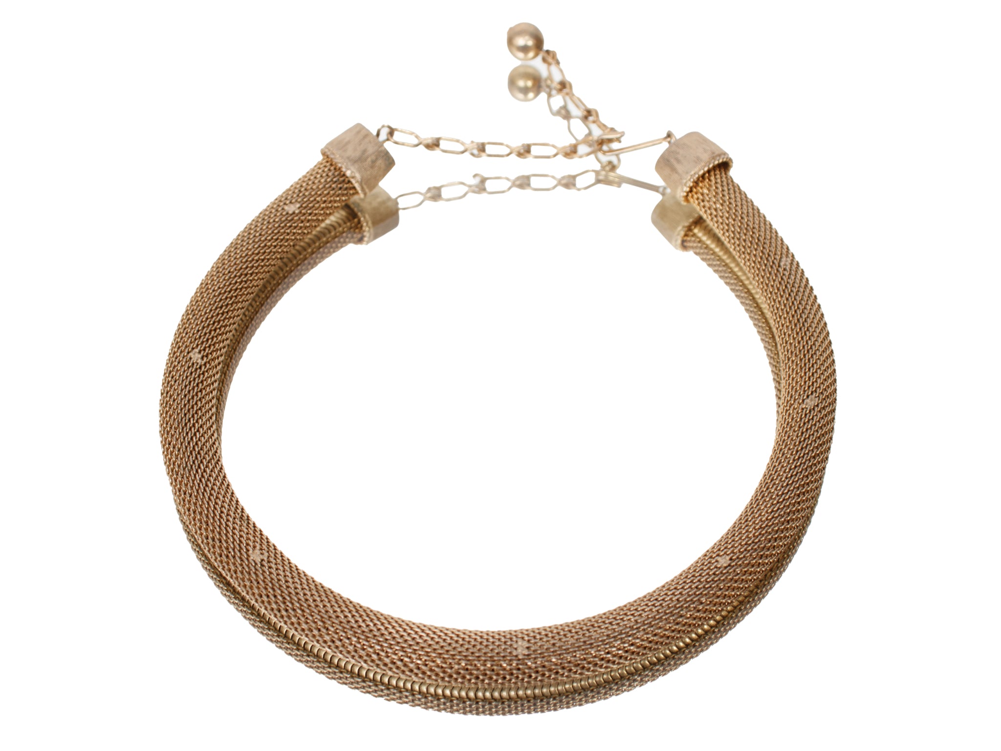 1970s Costume Mesh & Snake Chain Choker