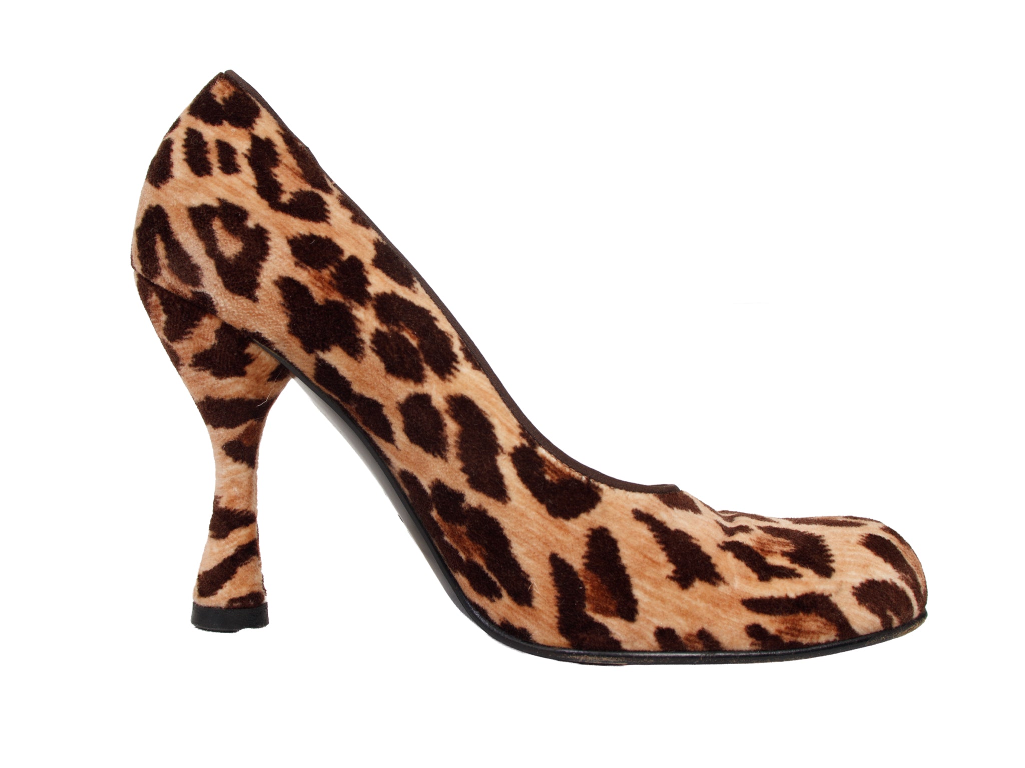Dolce & Gabbana Velvet Leopard Print Pumps