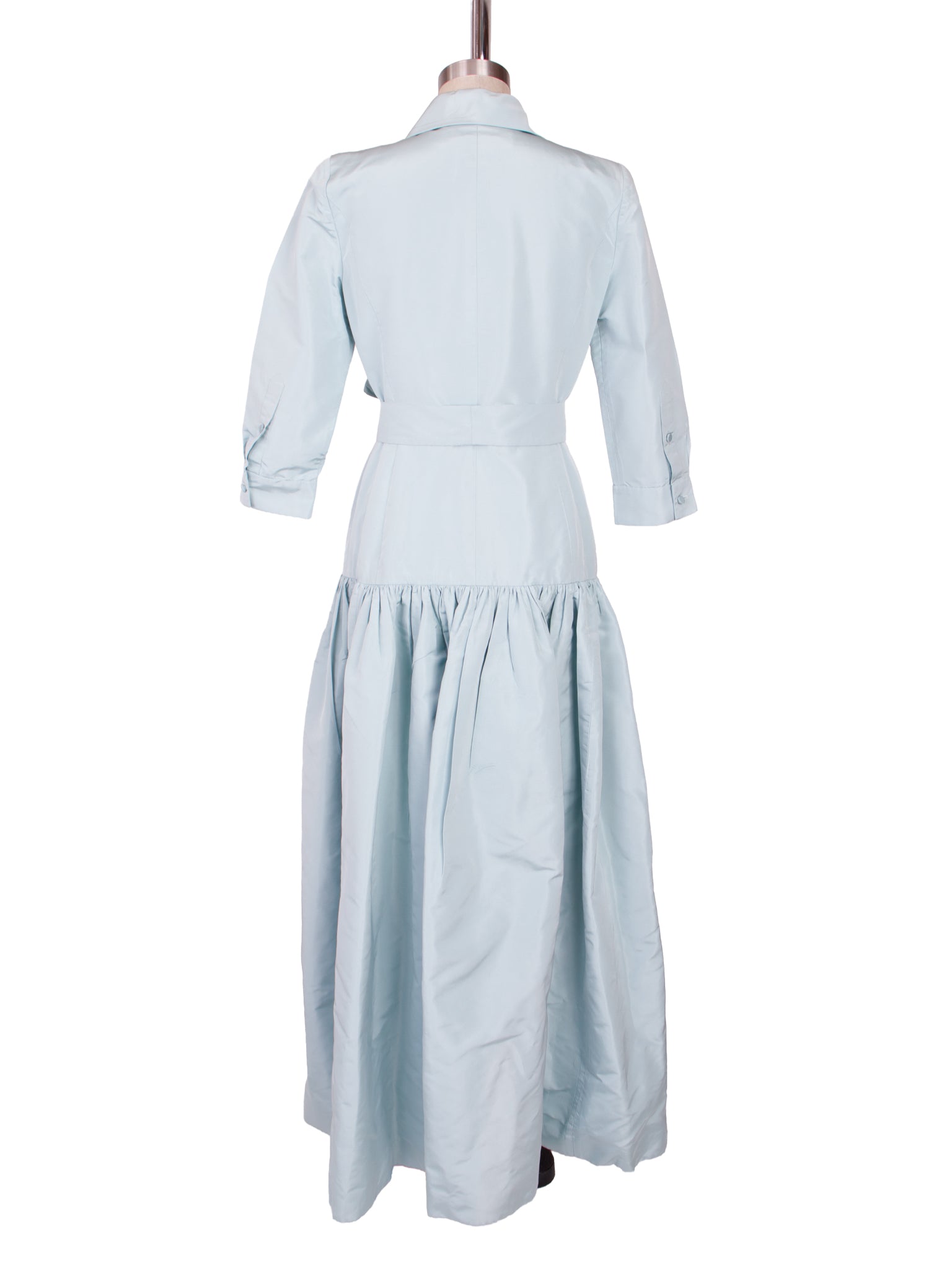 Oscar de la Renta Taffeta Ruffle Hem Gown
