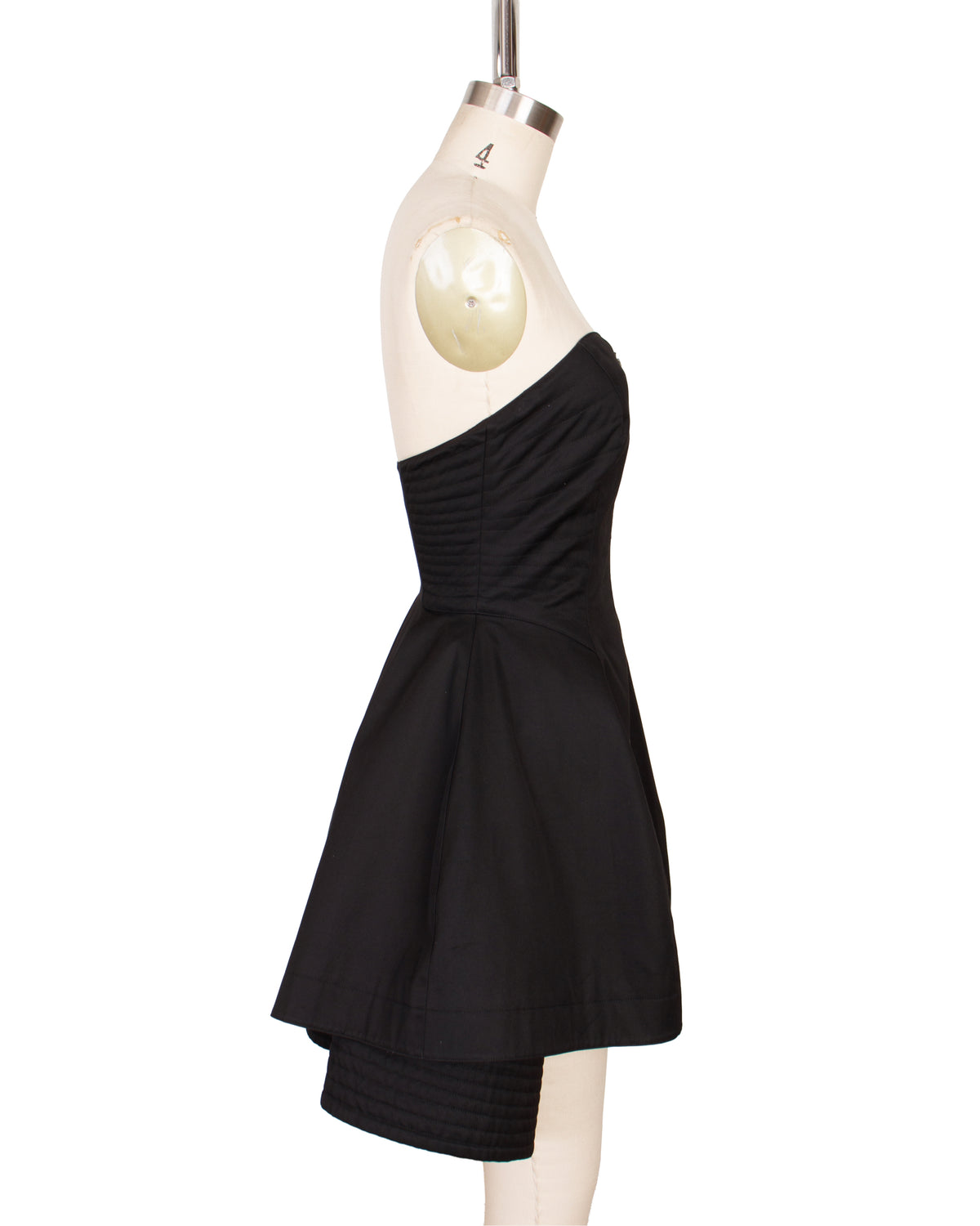Claude Montana Strapless Zip Cocktail Dress
