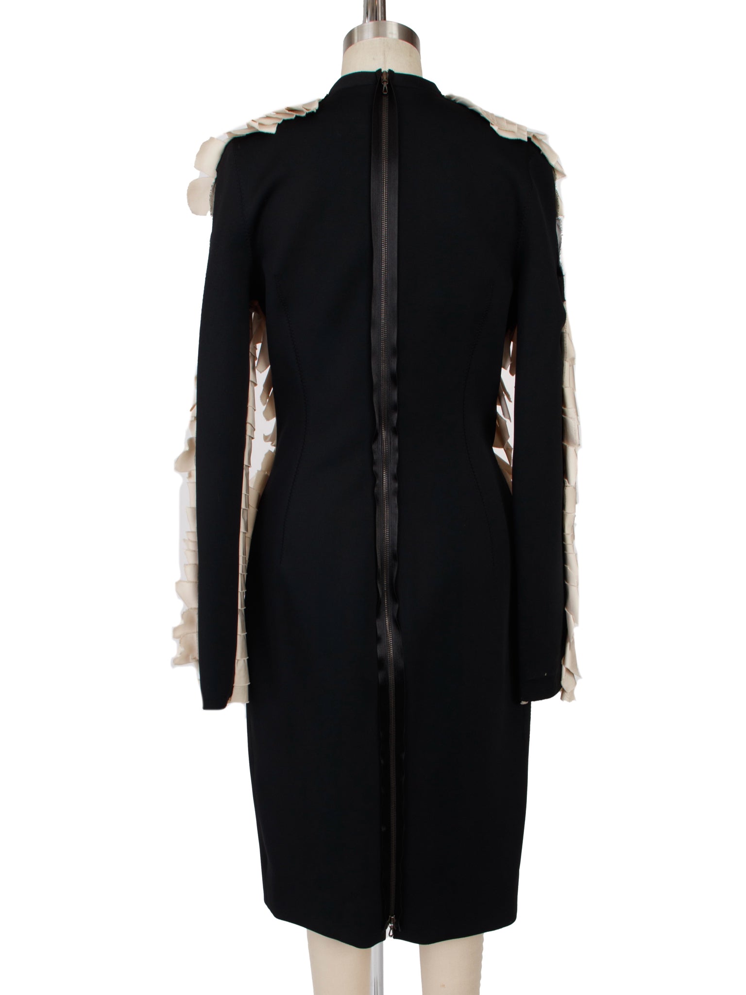 AW 2012 Lanvin Neoprene Pintucked Peplum Dress
