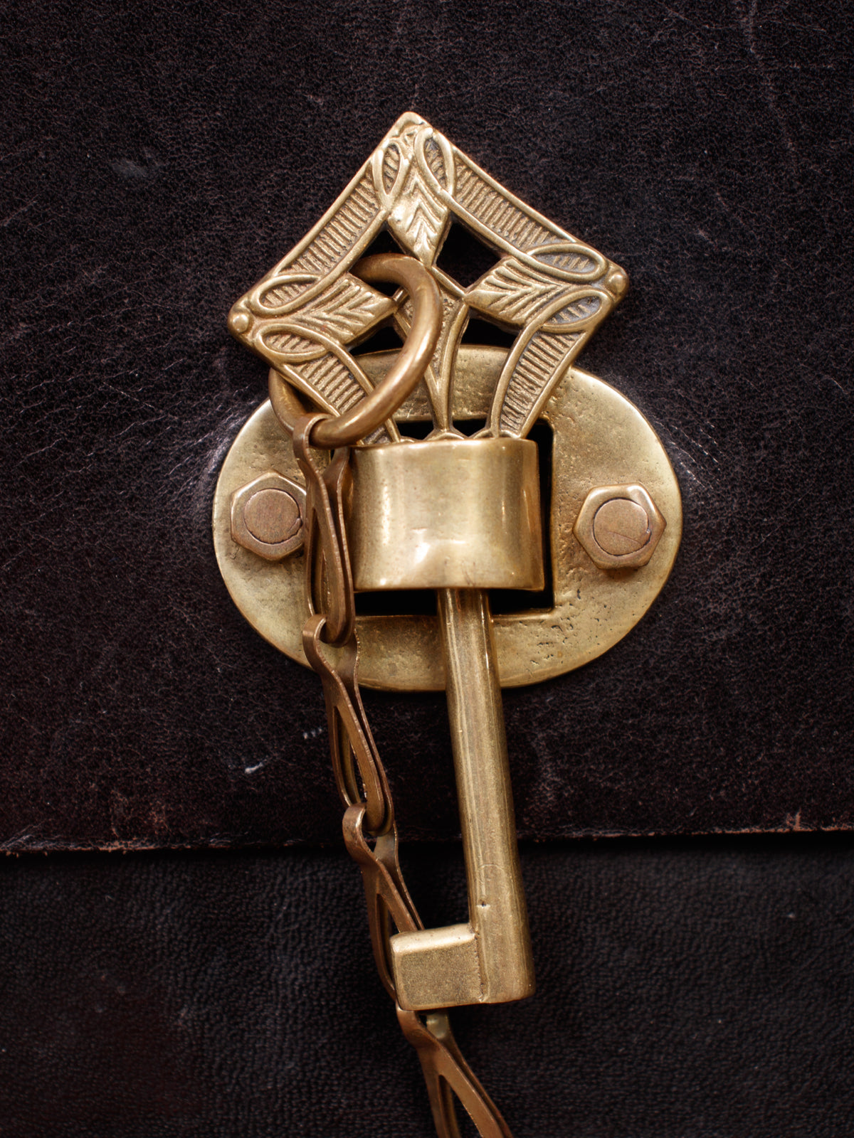 Munoz Vrandecic Couture Leather Key Lock Bag