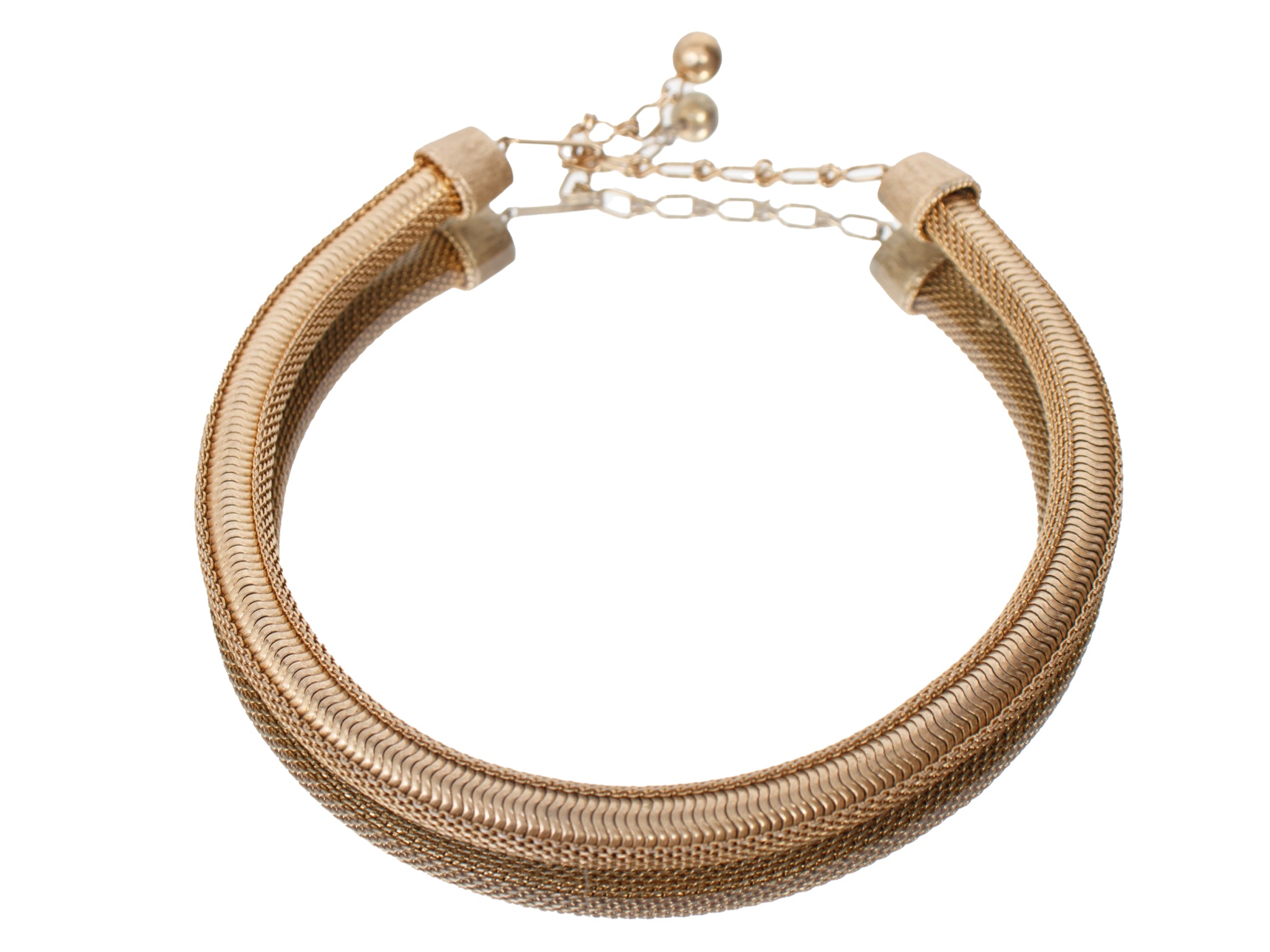 1970s Costume Mesh & Snake Chain Choker