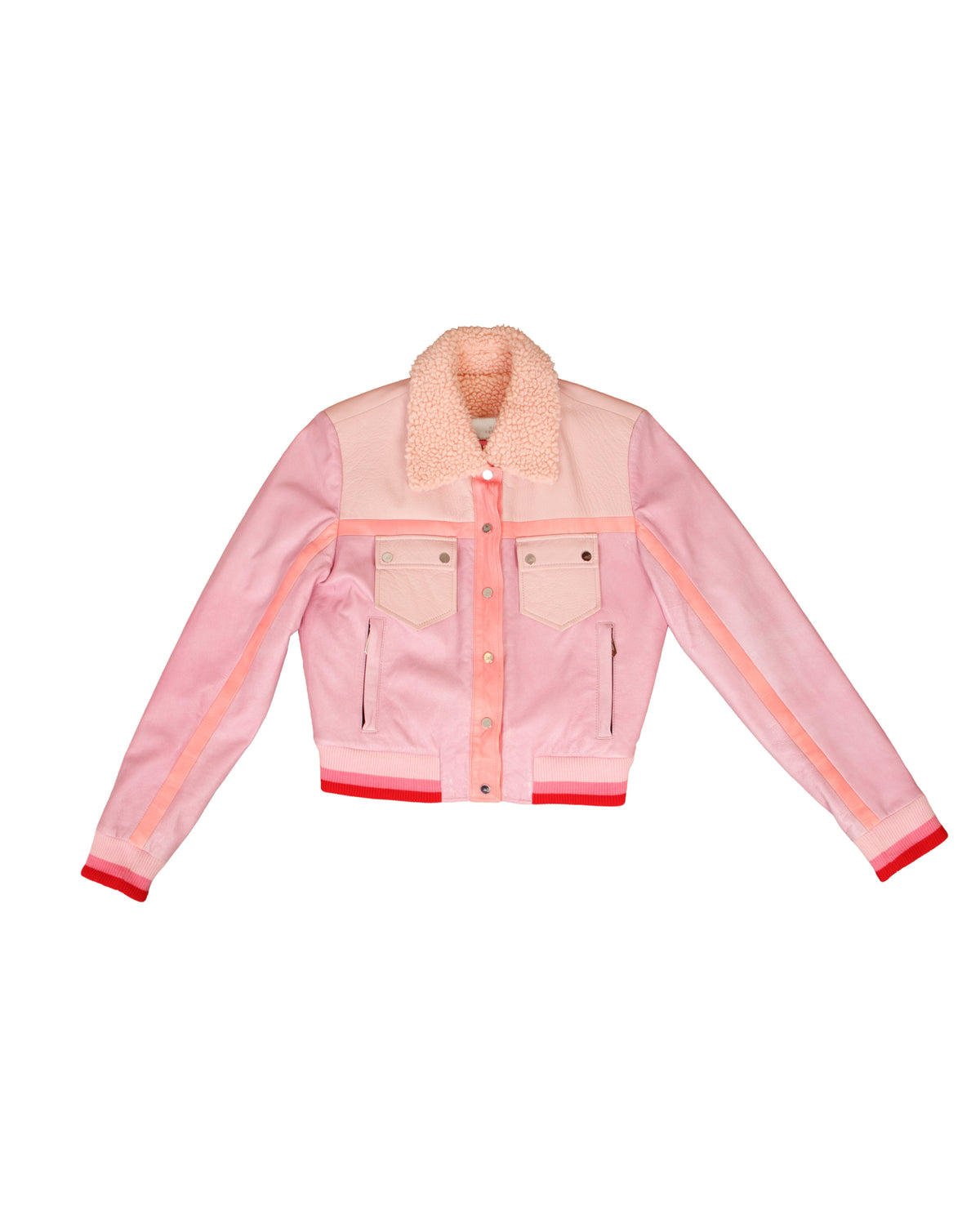 The Mighty Company Leather Colorblock Jacket