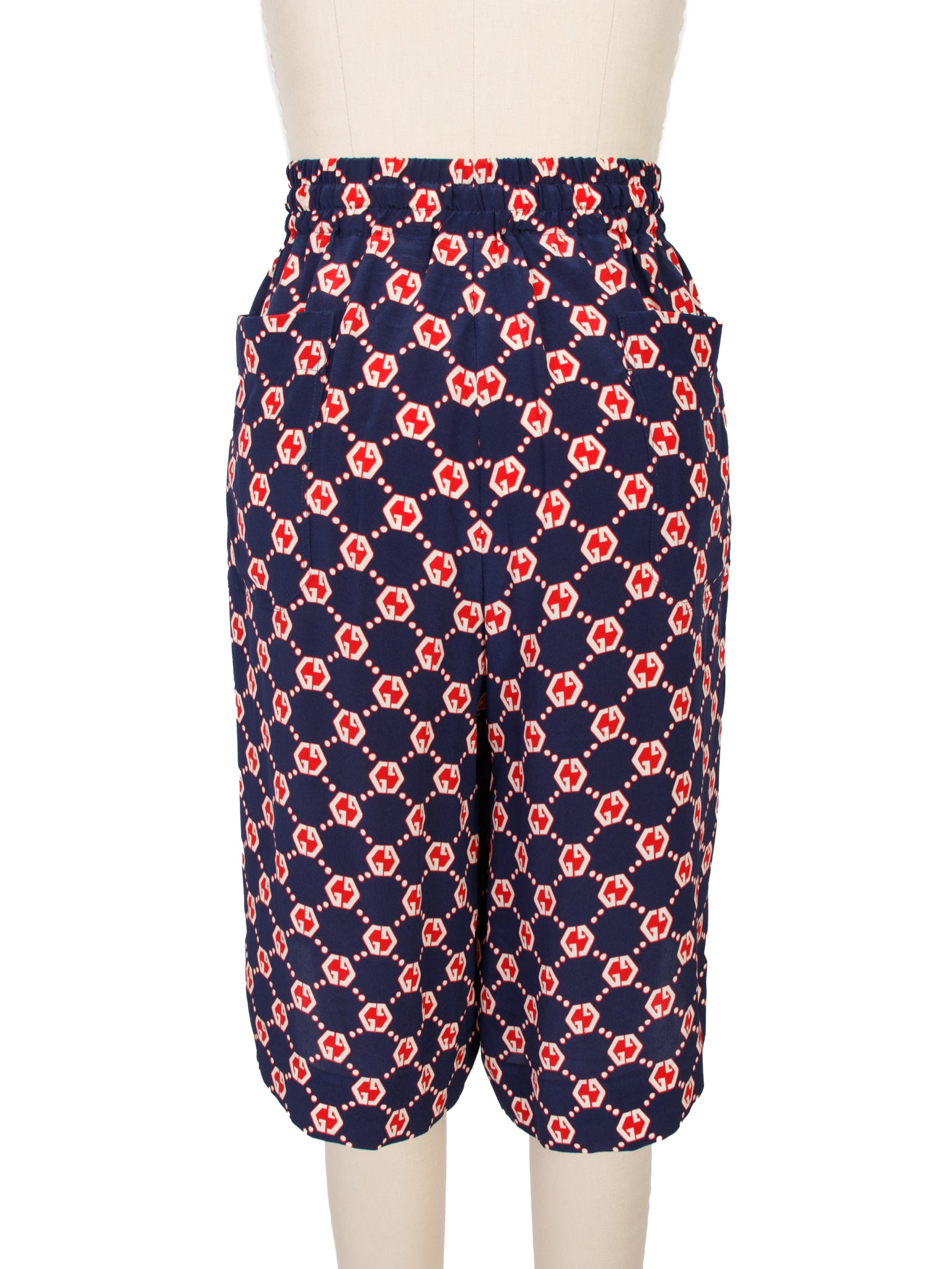 Gucci Silk GG Hexagon Print Shorts