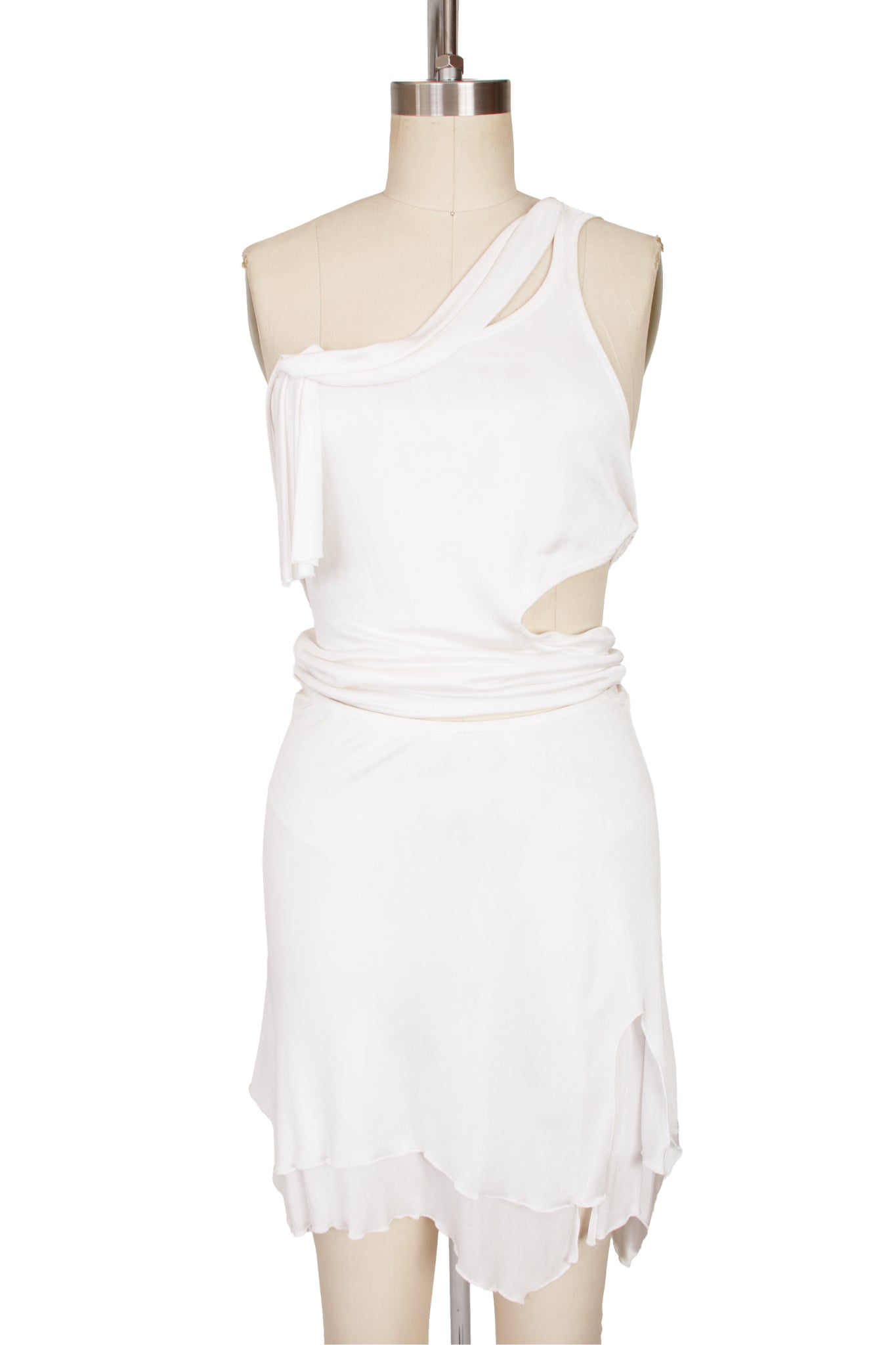 Elisabetta Rogiani Asymmetrical Cutout Skirt Set