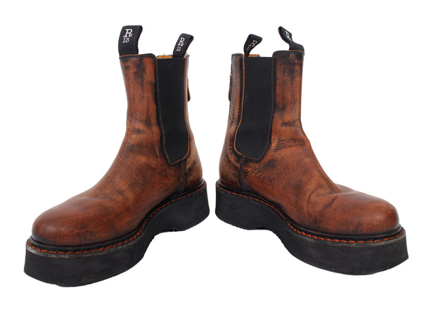 R13 Leather Single Stack Platform Chelsea Boots – Mercy Vintage