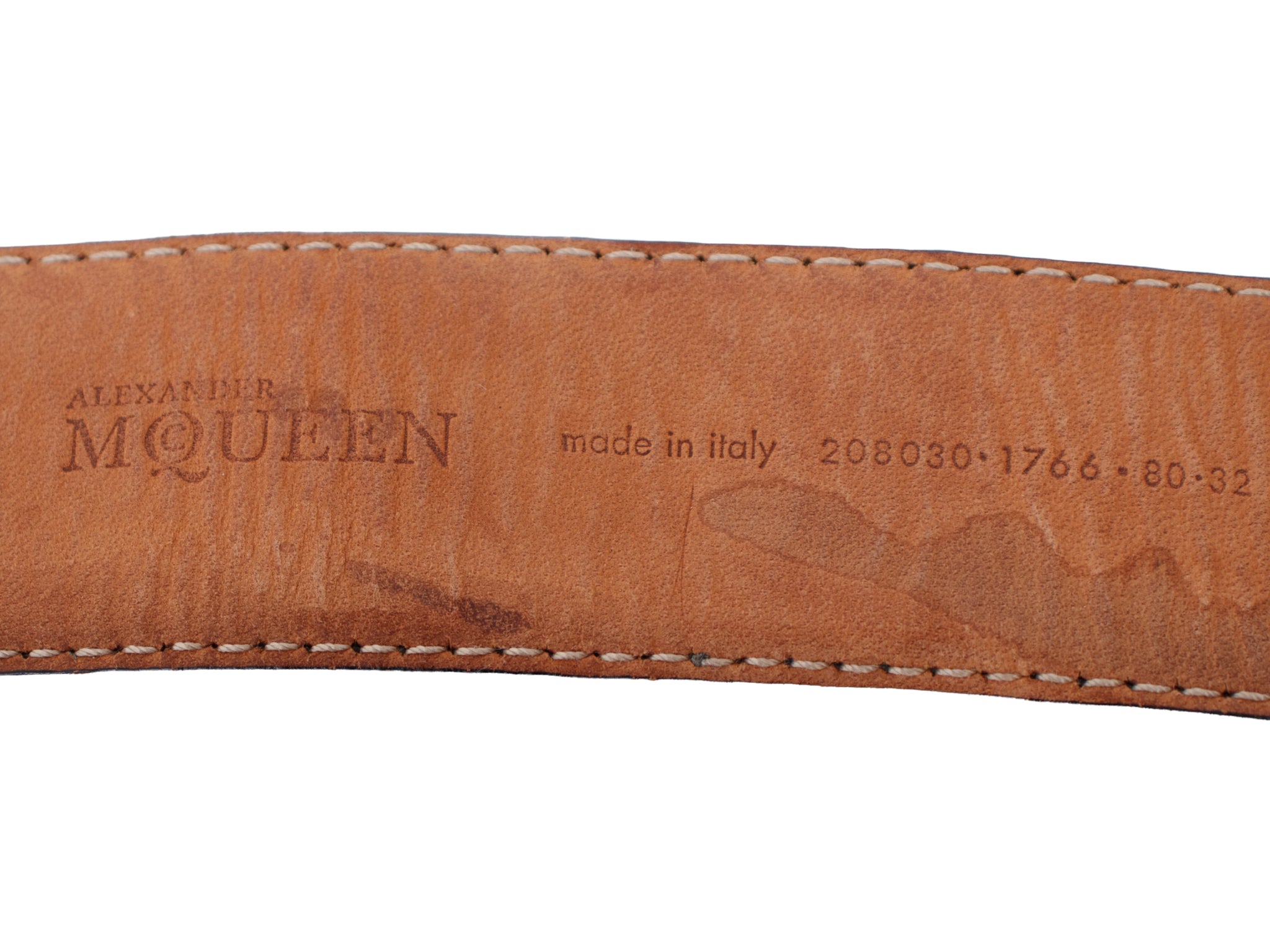 Alexander McQueen Leather Ornate Roller Belt