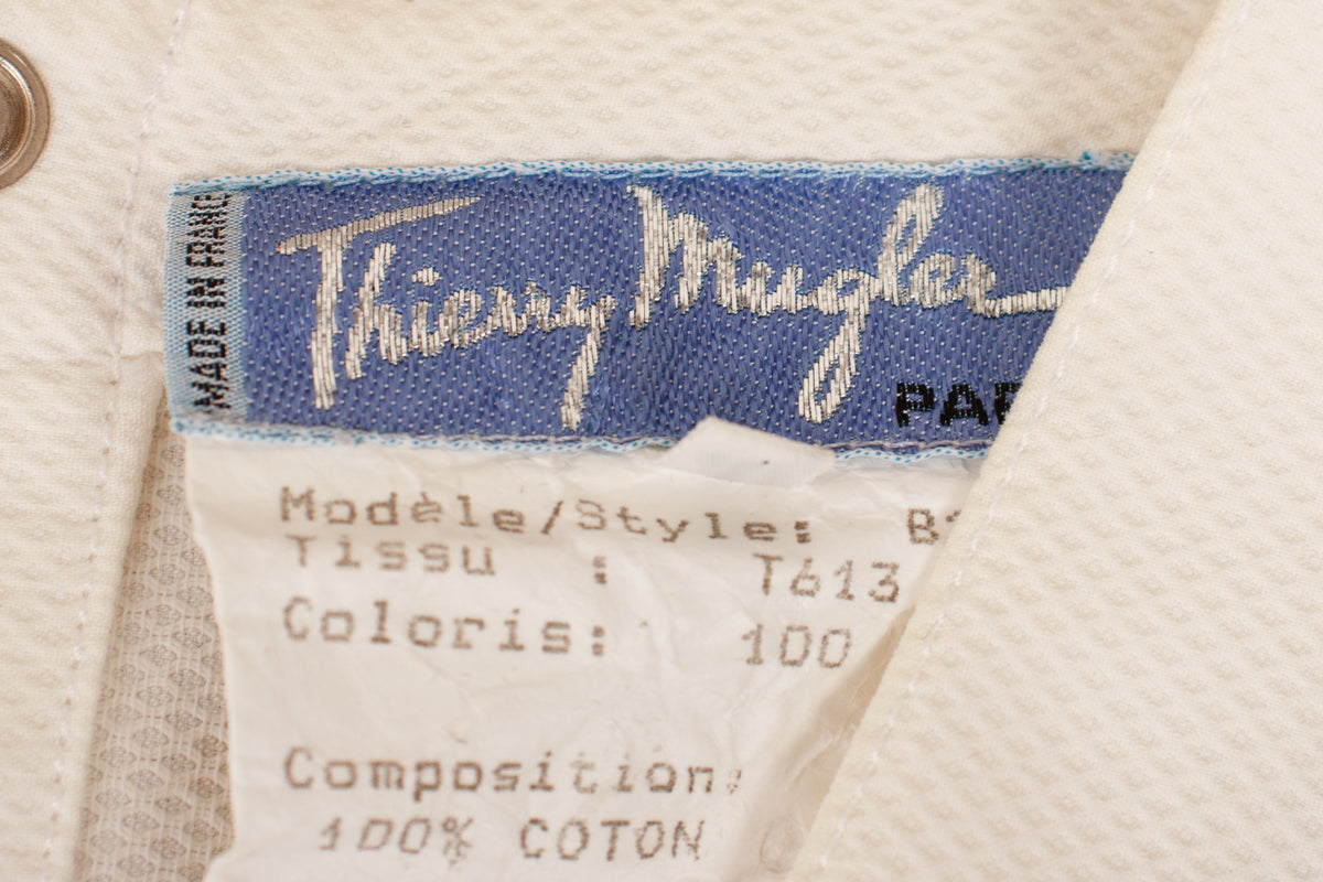 1980s Thierry Mugler Waffle Weave Bustier Dress