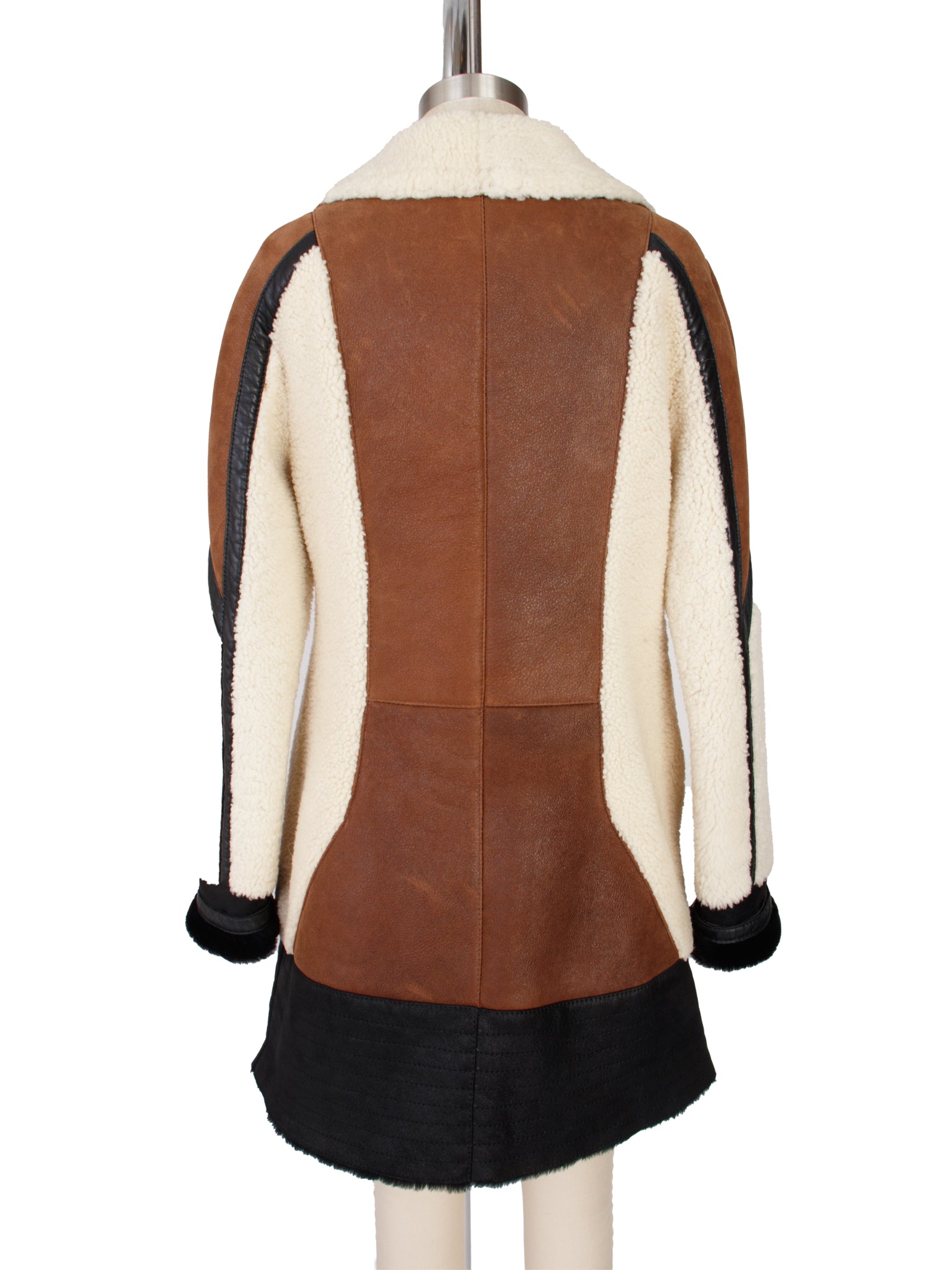 Dominic Bellissimo Shearling & Leather Patchwork Coat