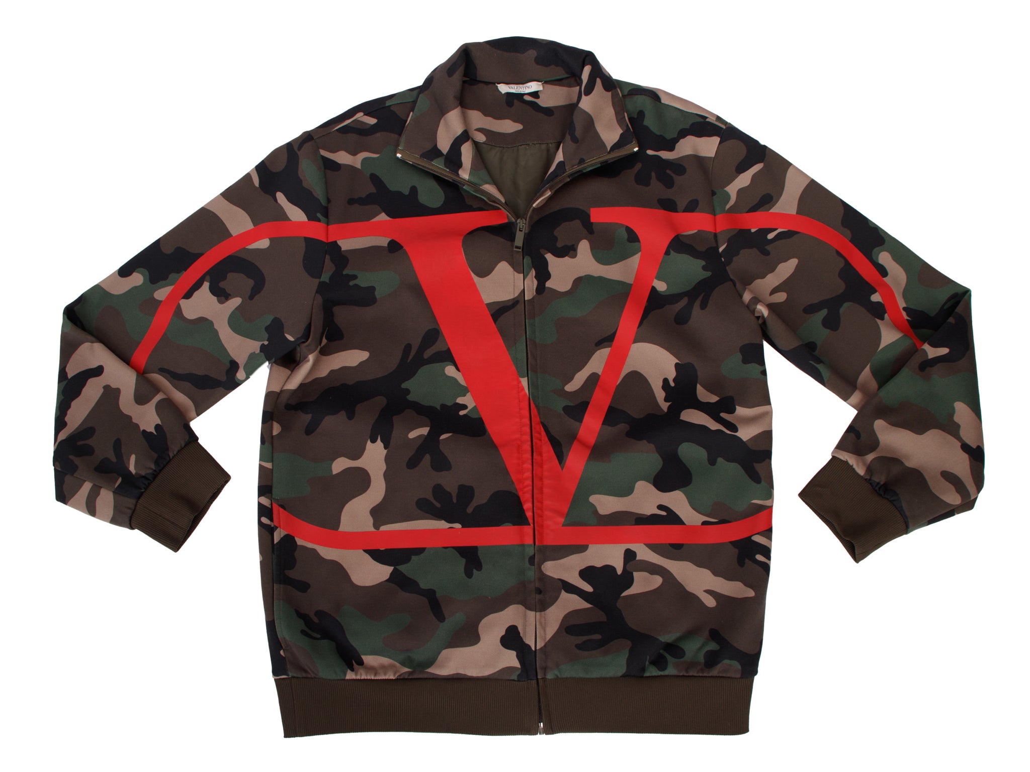 Valentino Camo Zip Up Jacket