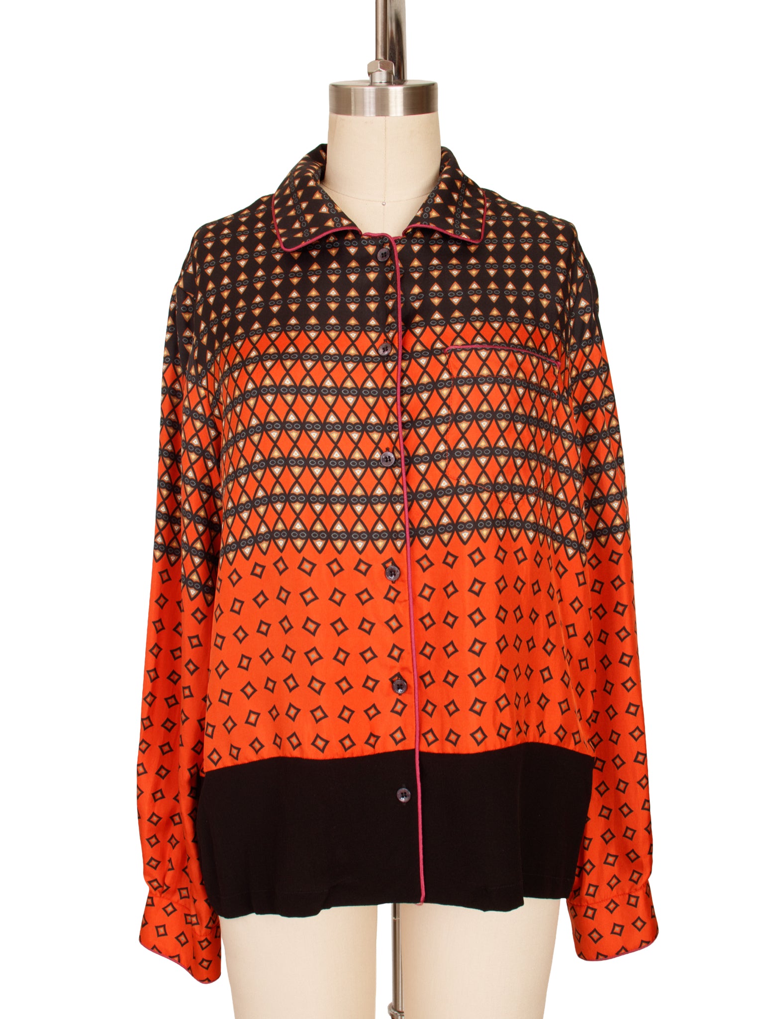 Etro Silk Geometric Print Shirt