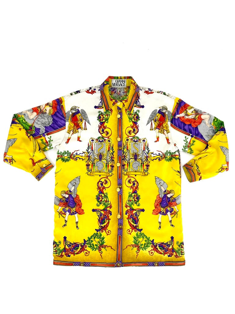 90s Gianni Versace Silk Angels Shirt