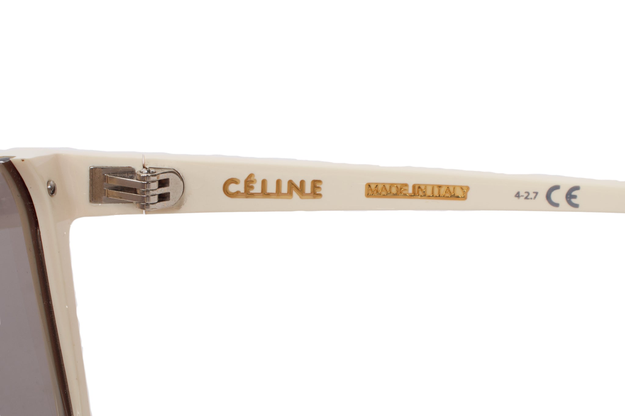 Celine Mirrored Cutoff Rectangle Sunglasses