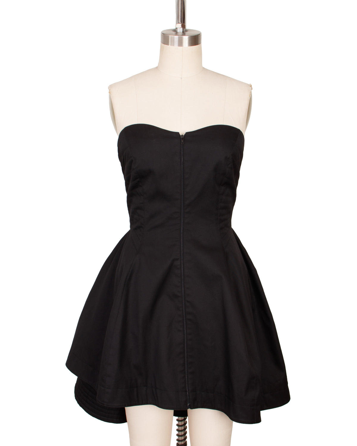 Claude Montana Strapless Zip Cocktail Dress