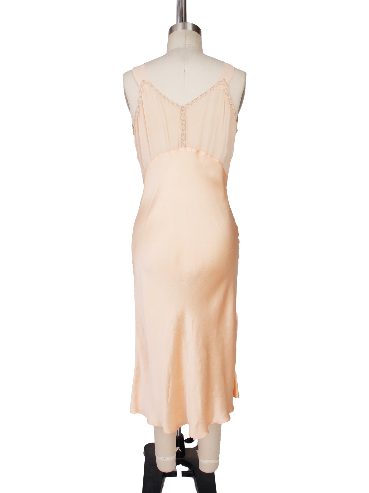 Silk & Chiffon Lace Embroidered Slip Dress