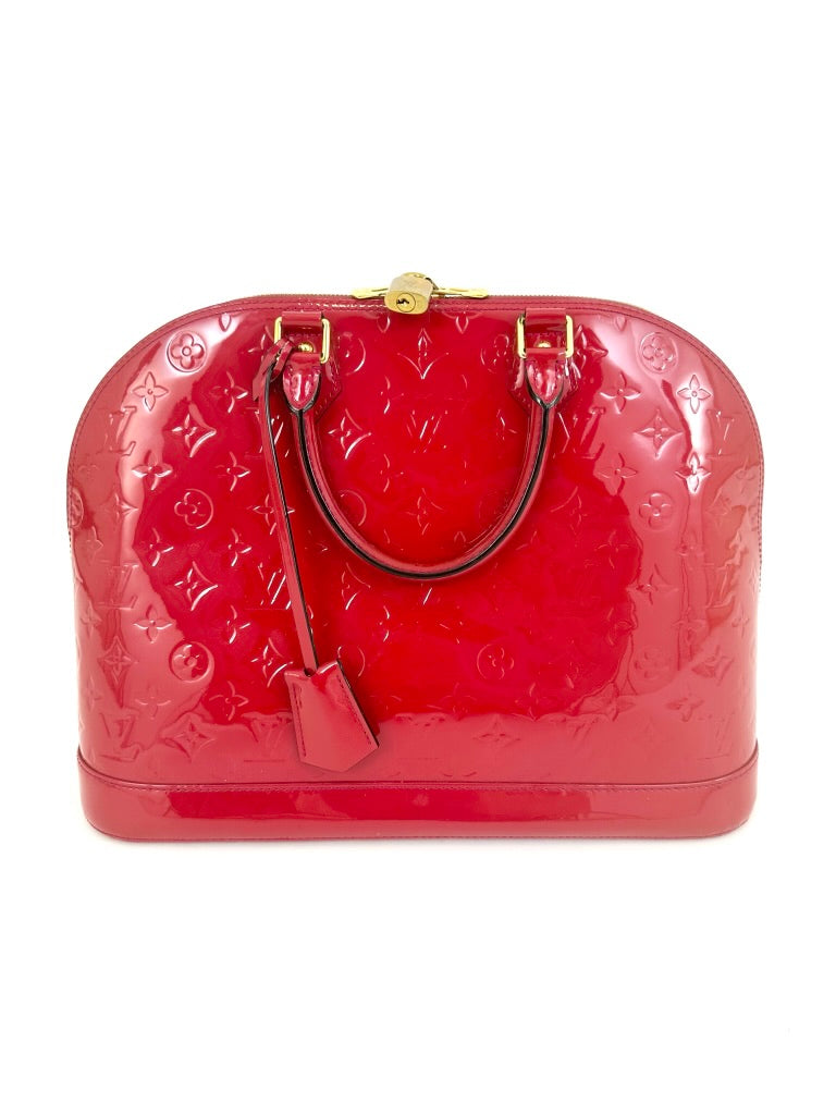 2012 Louis Vuitton Red Vernis Alma GM Bag*