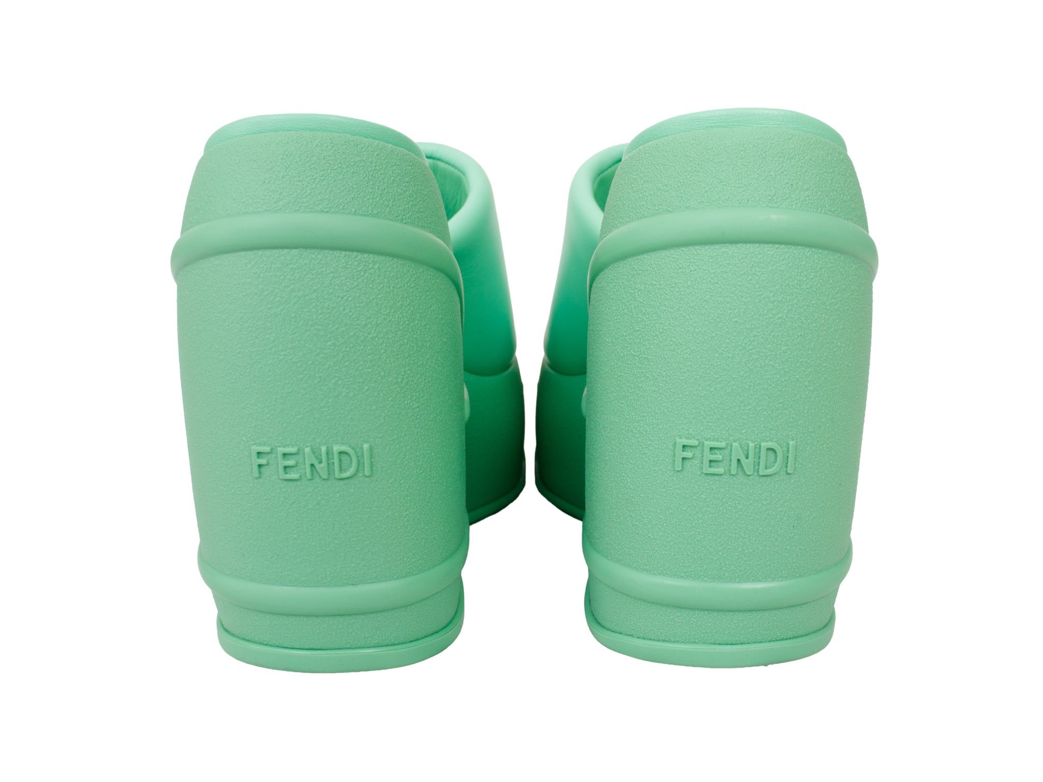 Fendi Nappa Leather & Rubber Platform Sandals