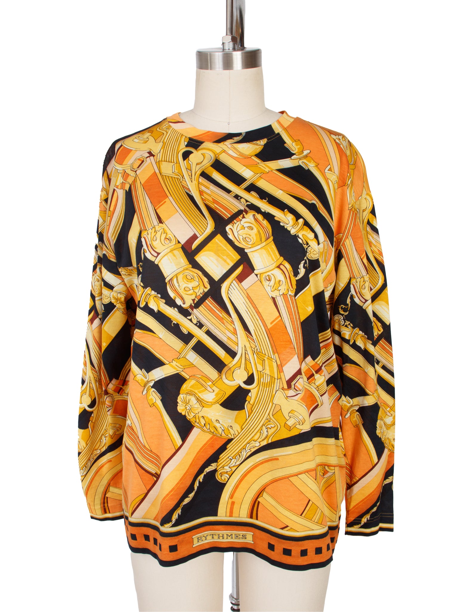 Hermes "Rhythmes" Carriage Print Top