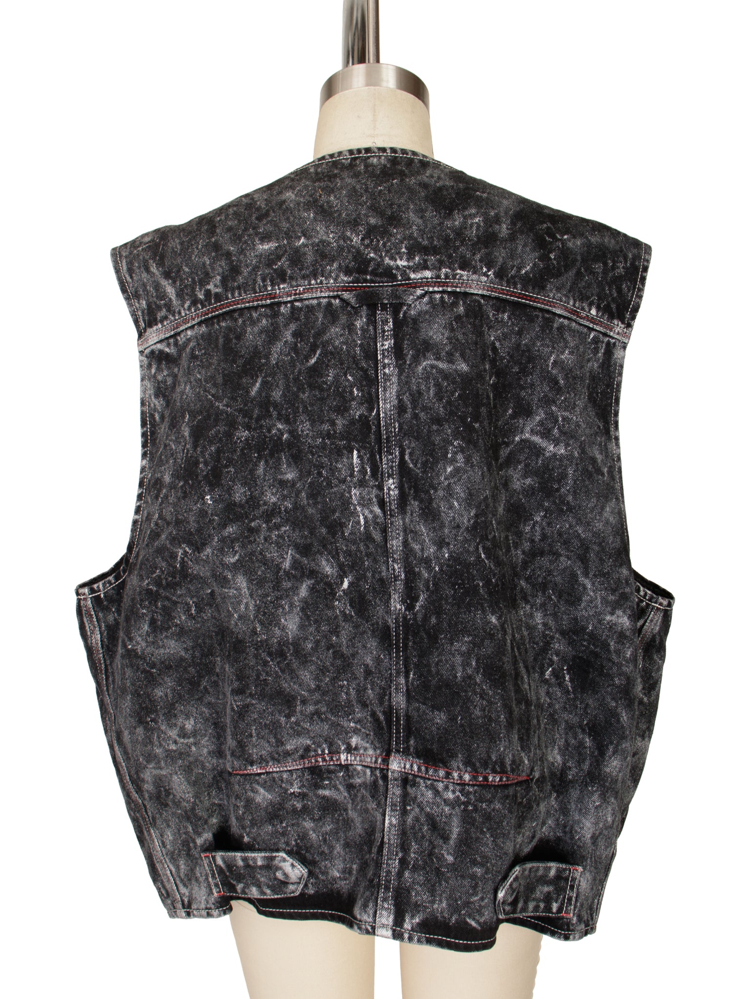 Diesel Marbled Denim Utility Vest