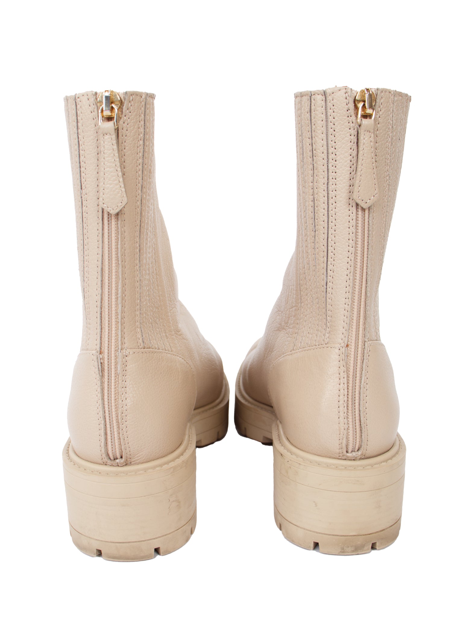 Aquazurra Saint Honore Leather Combat Boots