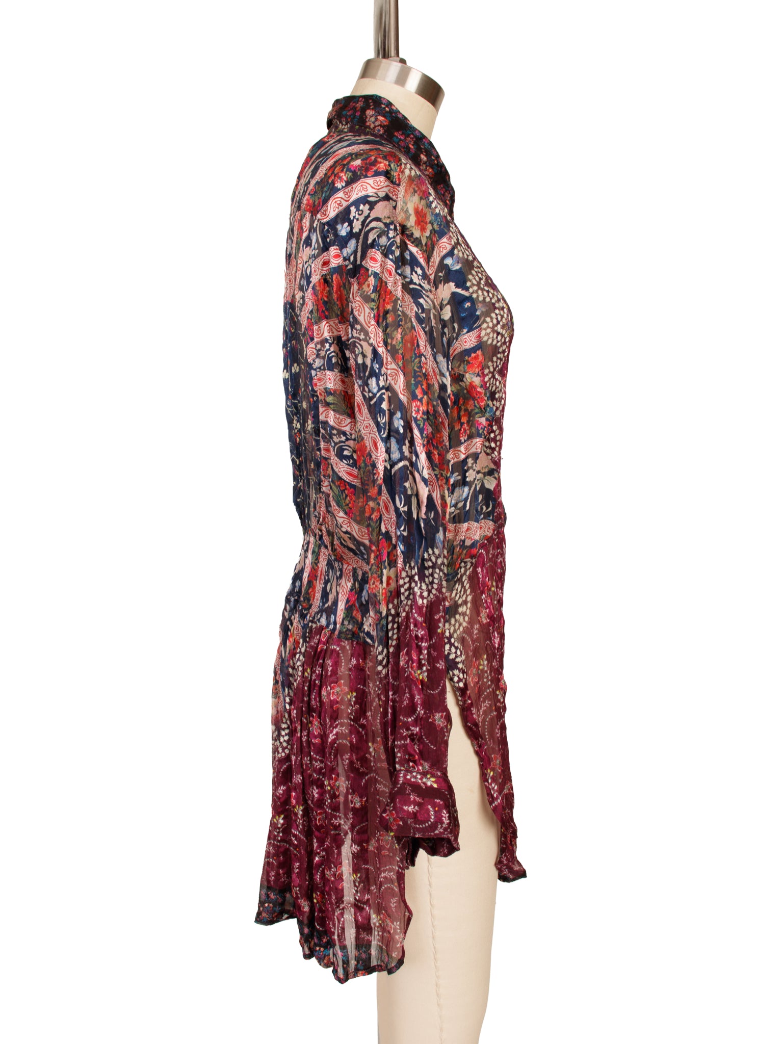 Etro Alina Silk Voile Floral Blouse