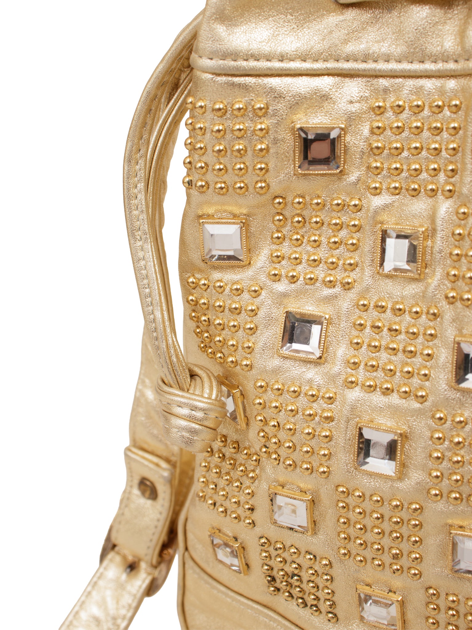 1980s Metallic Embellished Bucket Bag