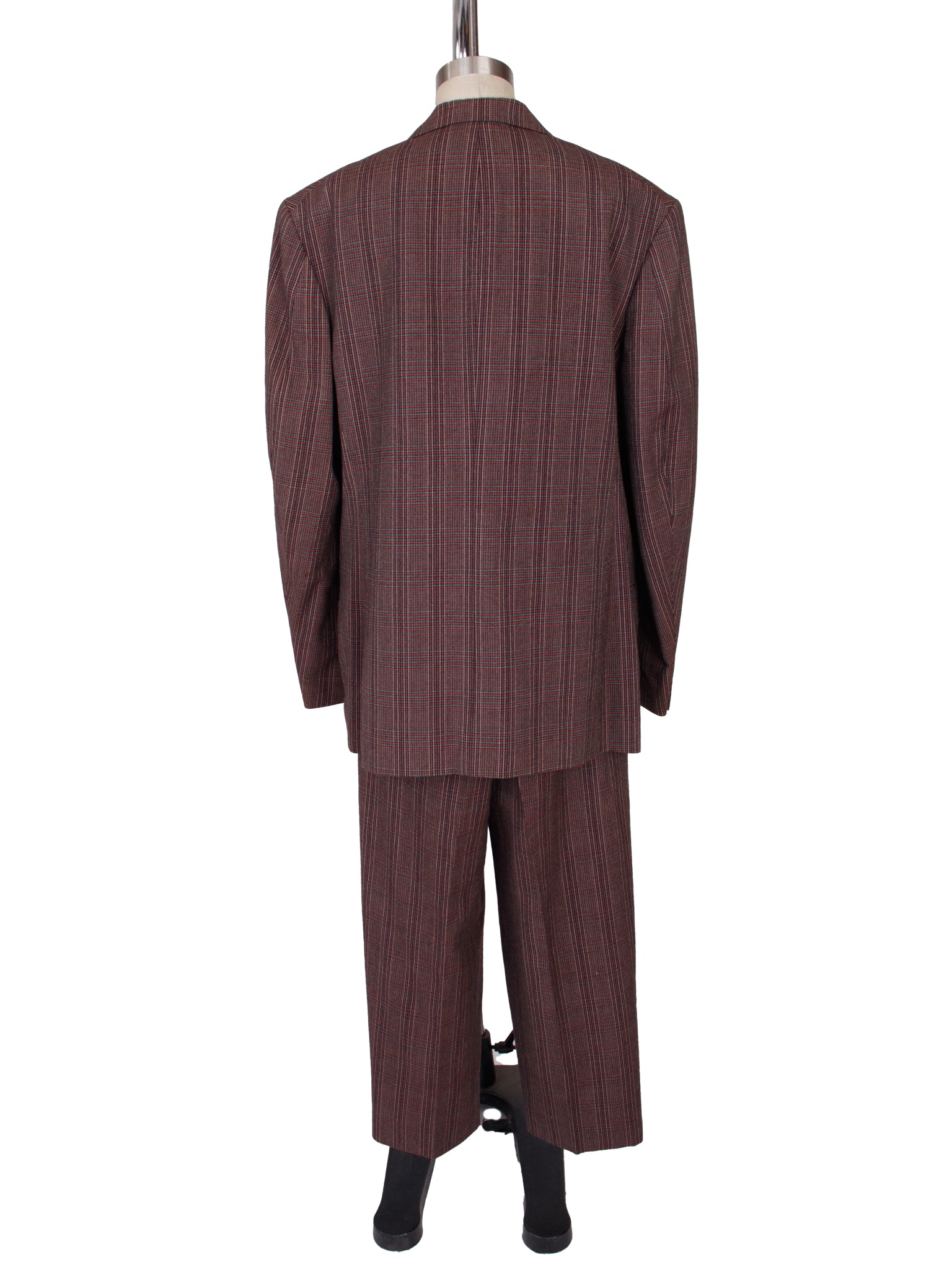 Y's For Men Wool Plaid Pantsuit