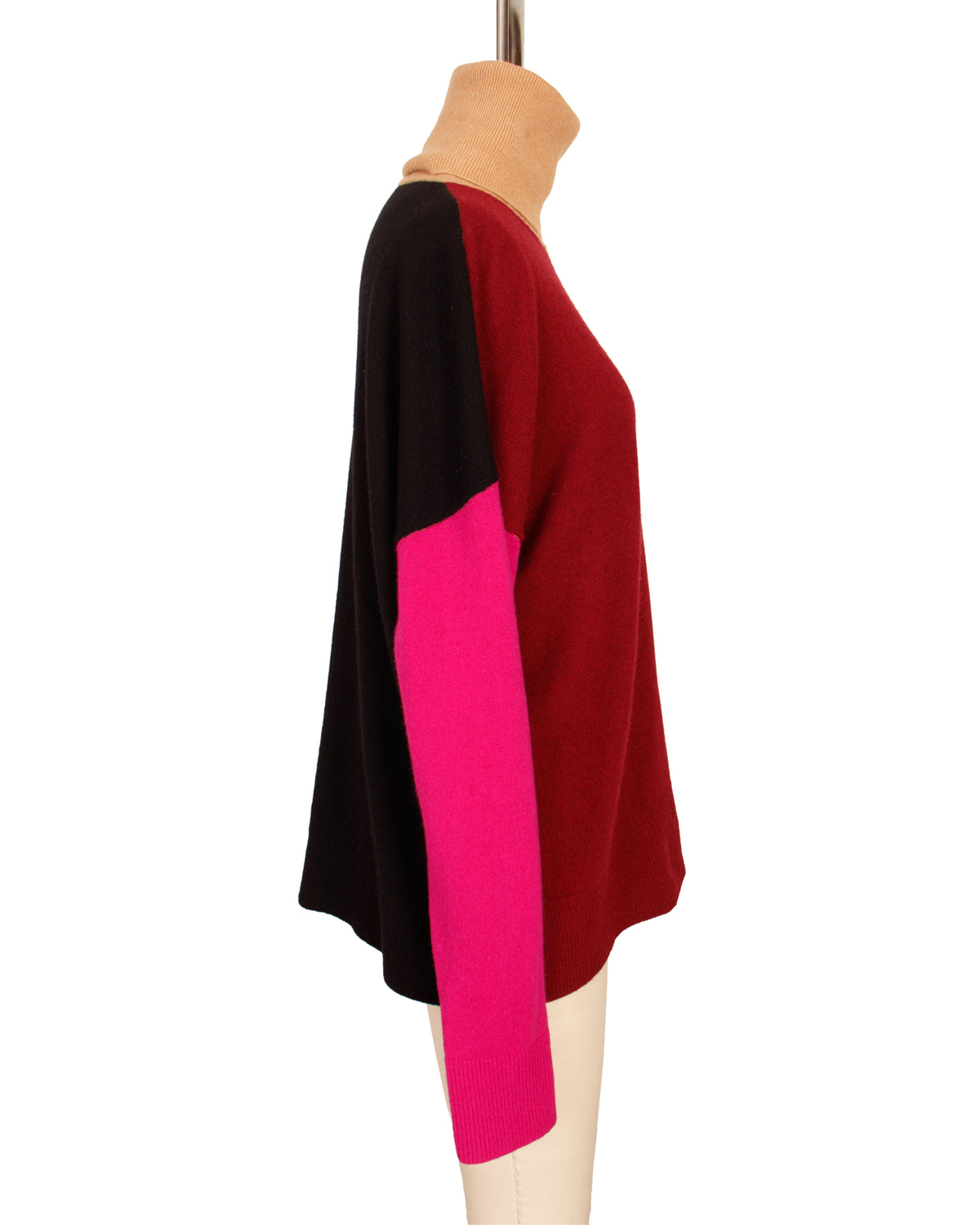 Marni Wool & Cashmere Colorblock Turtleneck Sweater