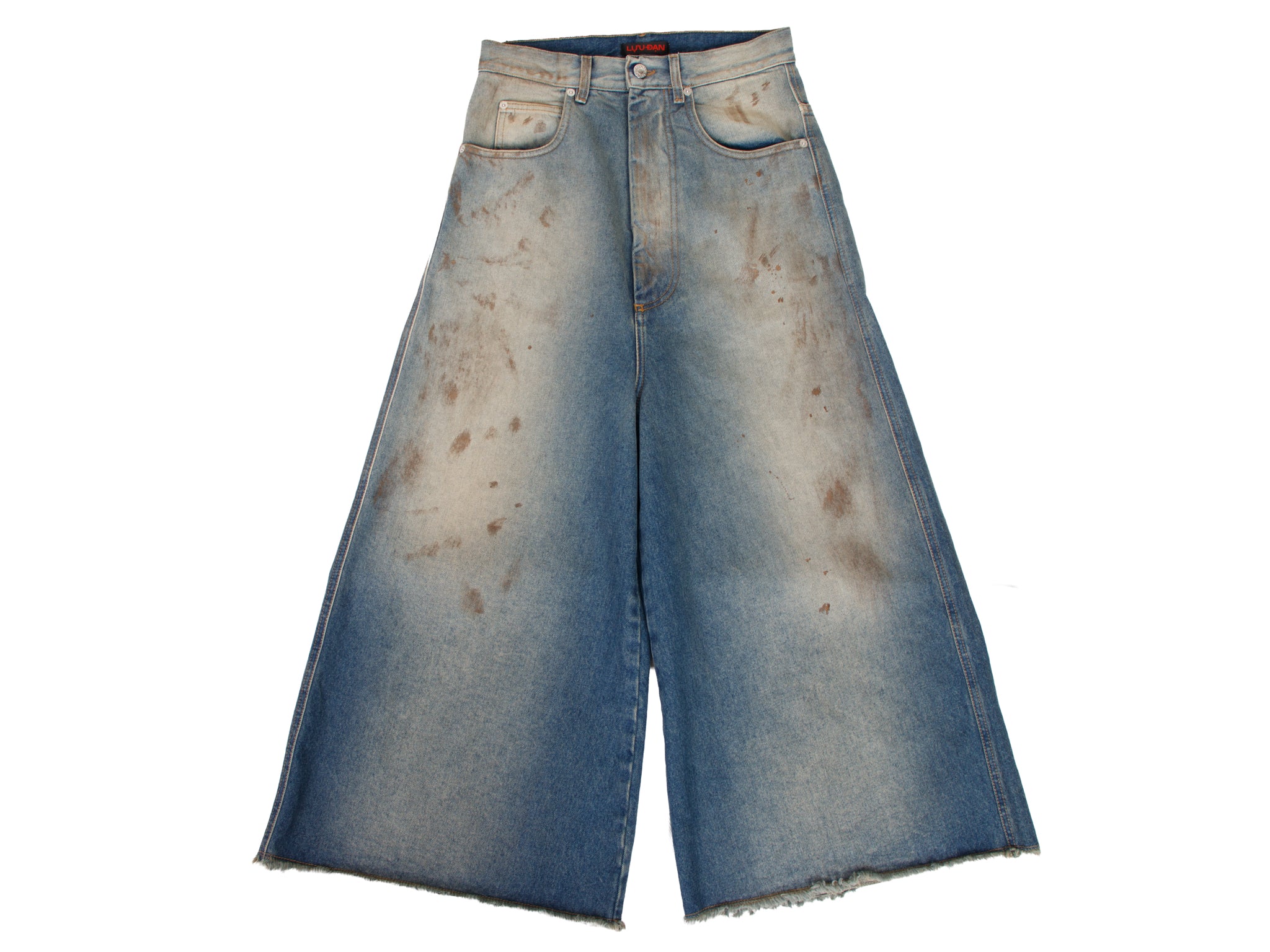 Luu Dan Distressed Wide Leg Jeans