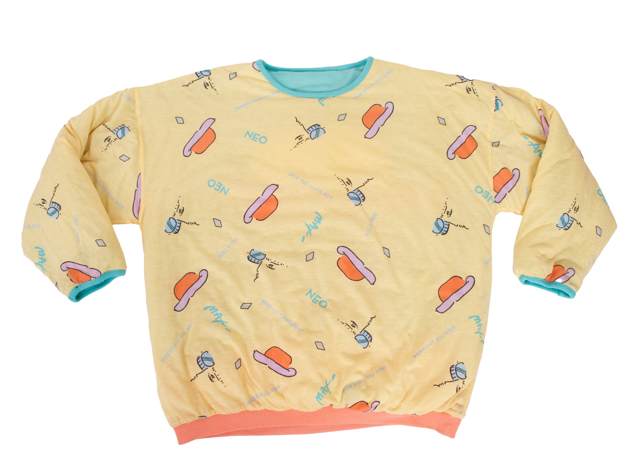 1980s Peter Max Reversible Padded Sweatshirt