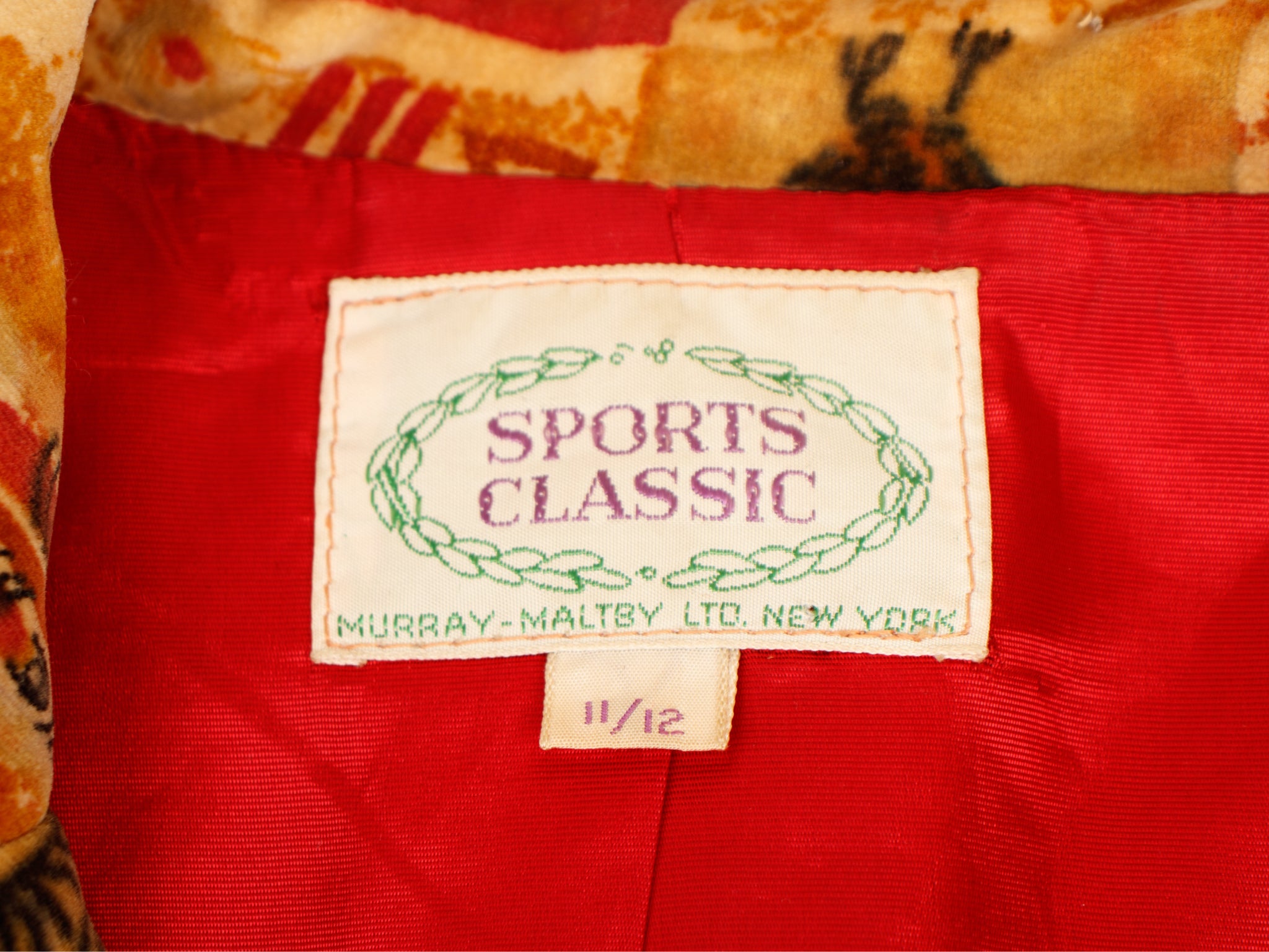 Sports Classic Velour Medieval Print Jacket