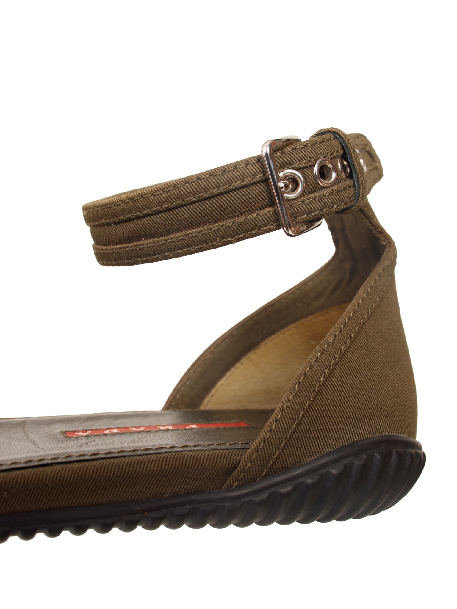 Prada Sport Canvas Ankle Strap Sandals