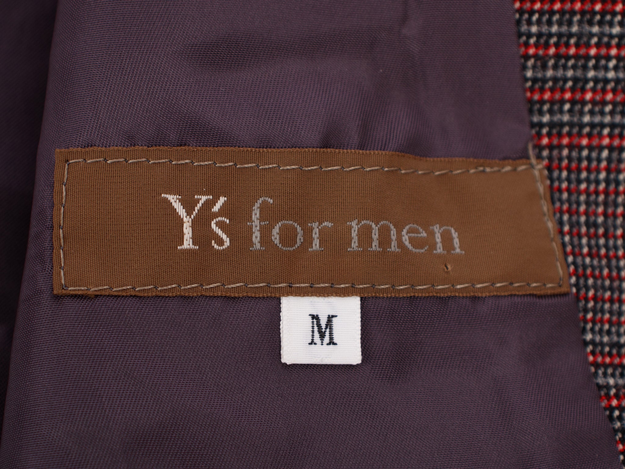 Y's For Men Wool Plaid Pantsuit