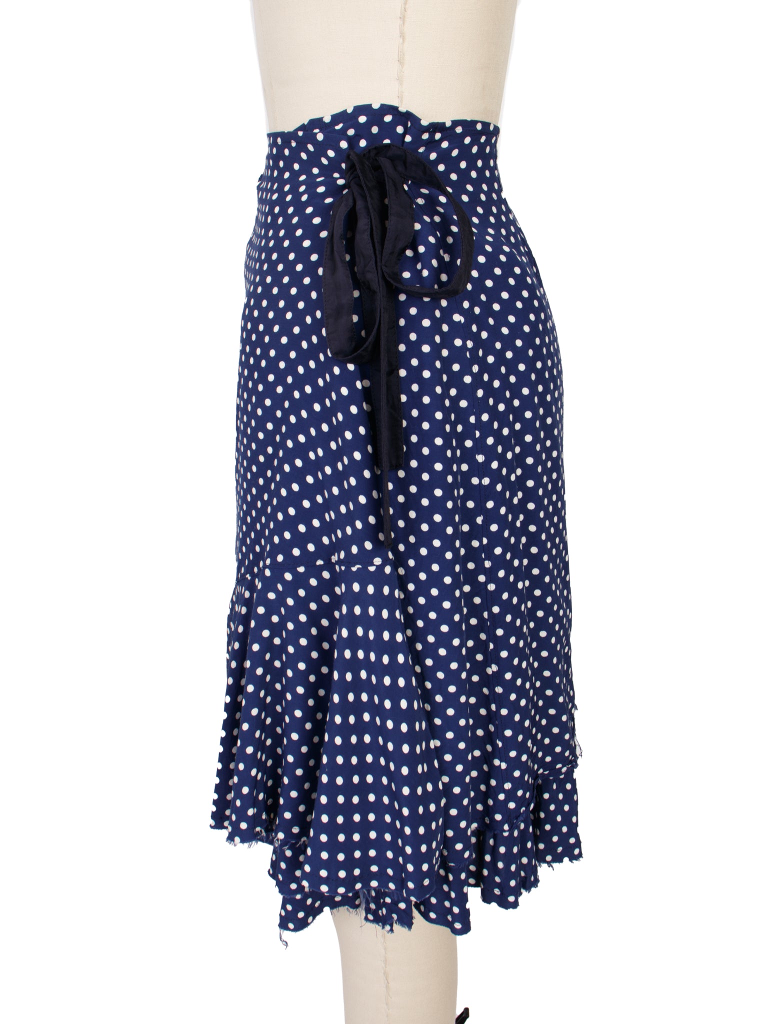 2005 Tricot Comme Des Garcons Polka Dot Wrap Skirt