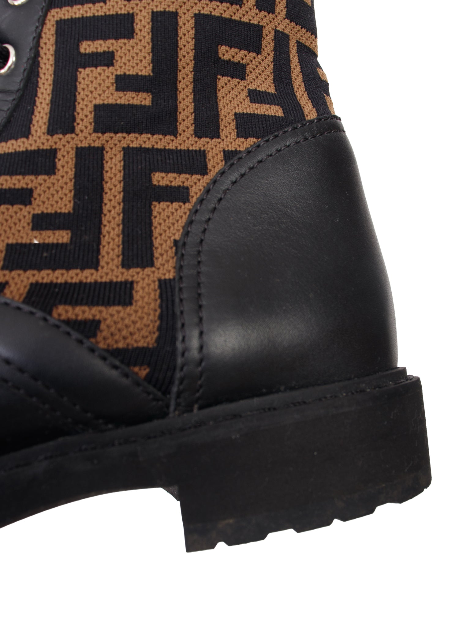 Fendi Zucca FF Stretch Combat Boots