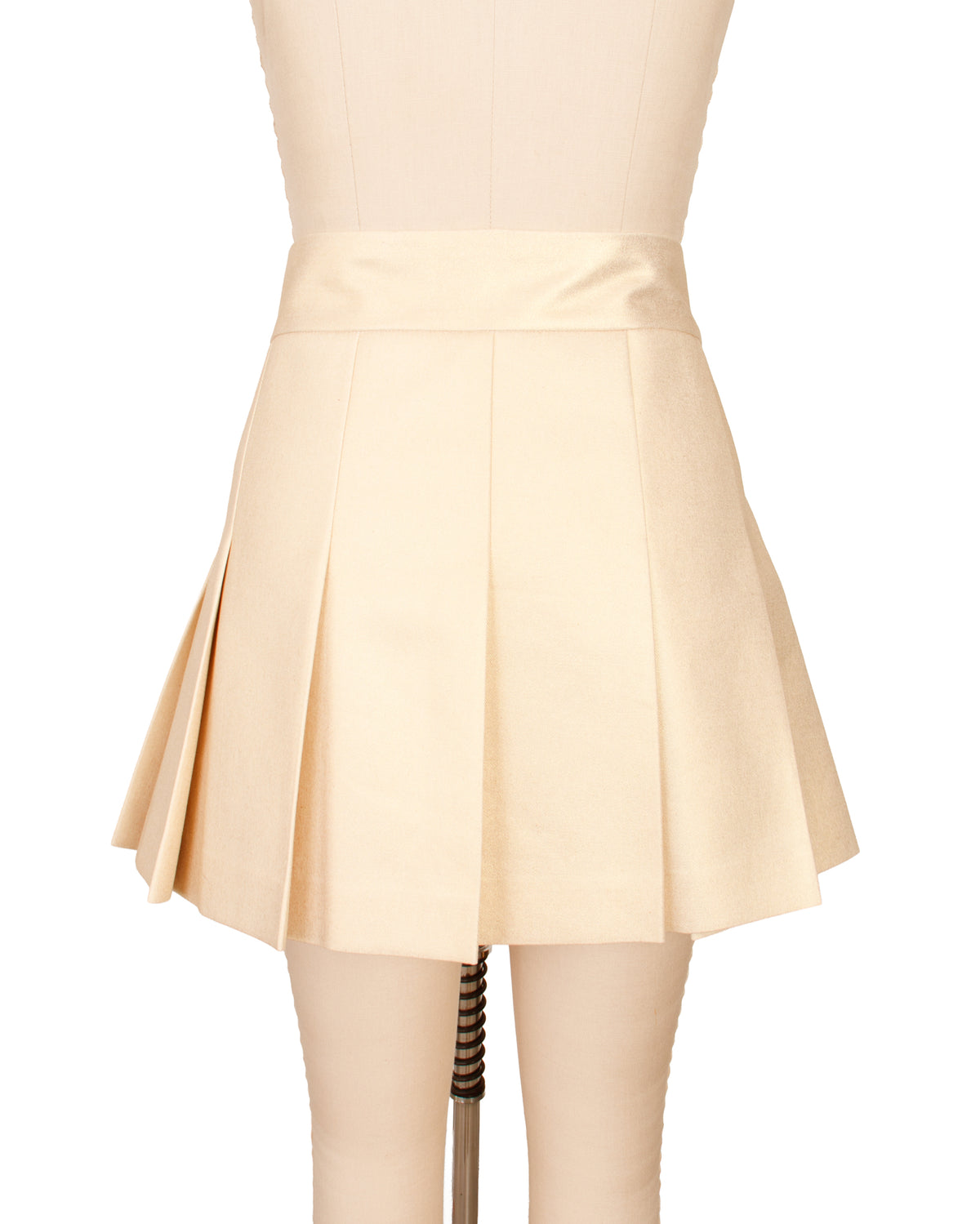 SS 2012 Comme Des Garcons Metallic Pleated Skort
