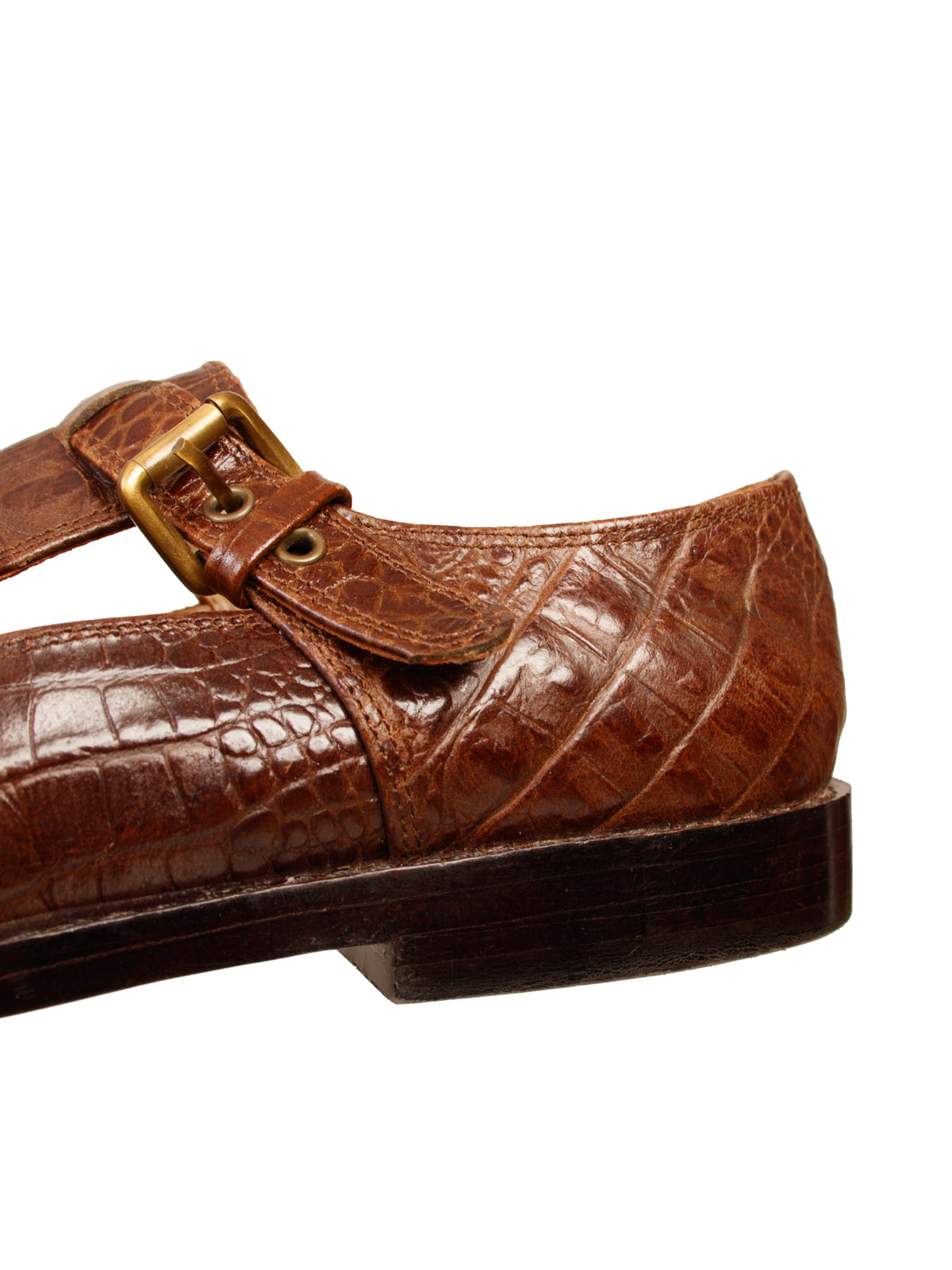 Caron Callahan Celina Croc Embossed Oxfords