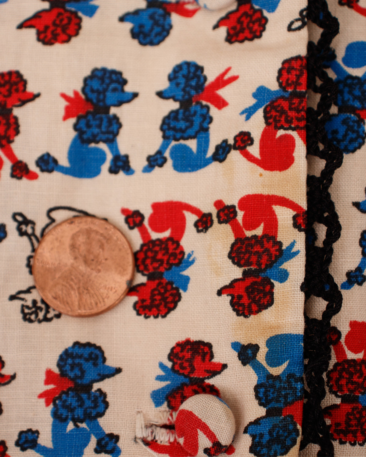Teena Paige Poodle Print Dress & Matching Gloves Set