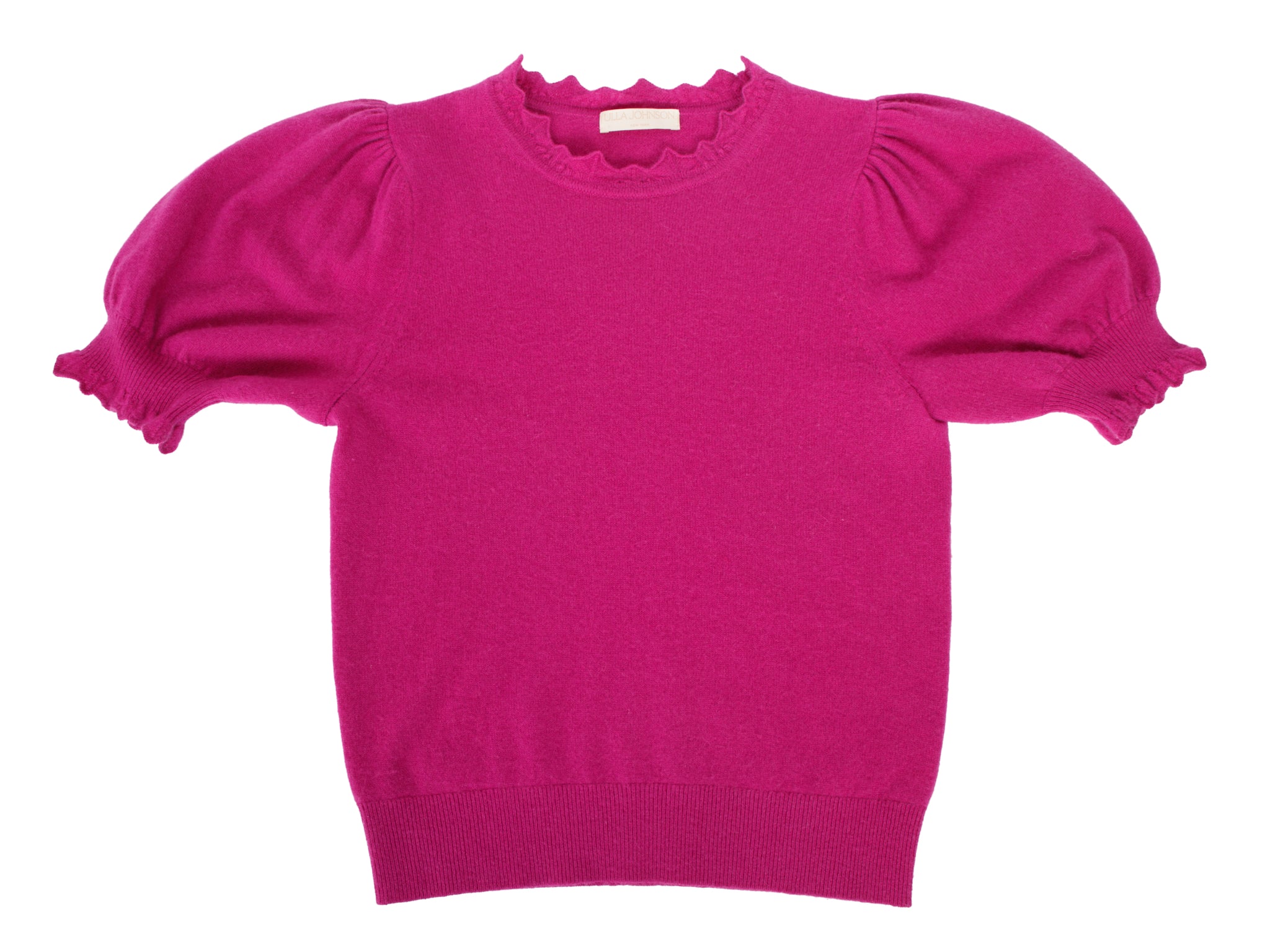 Ulla Johnson Lotta Cashmere Puff Sleeve Top