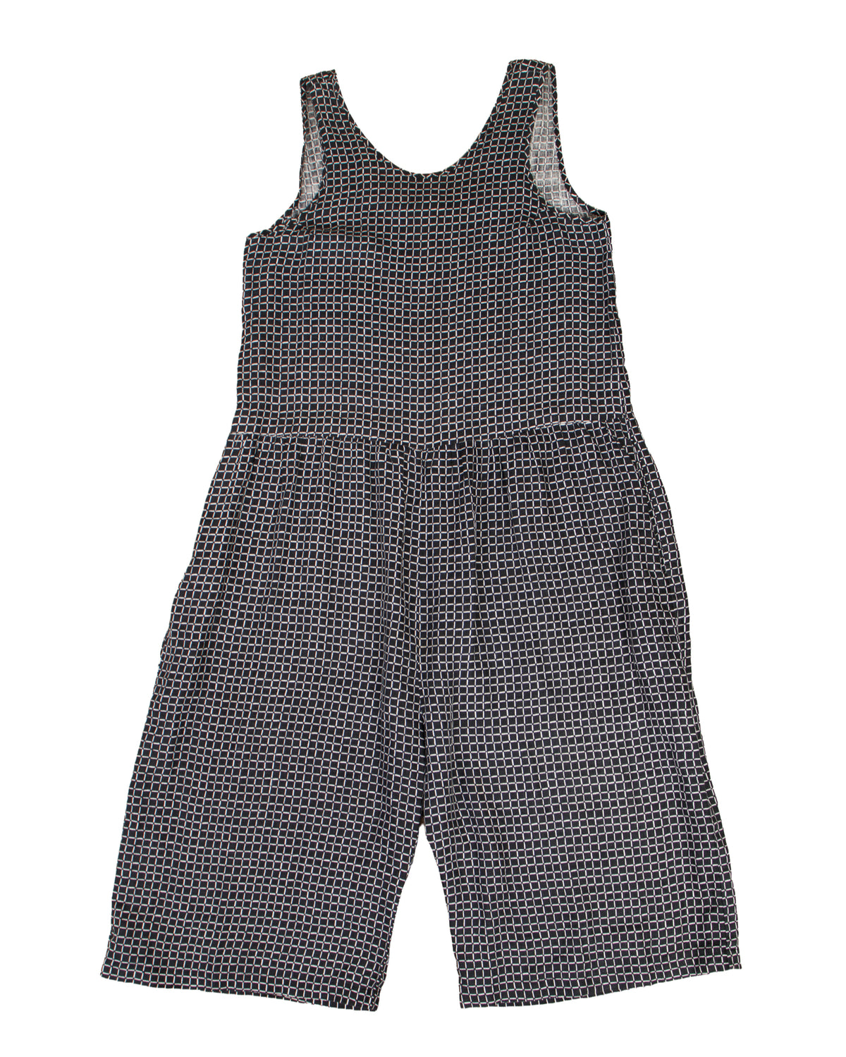 Ilana Kohn Linen Grid Print Jumpsuit
