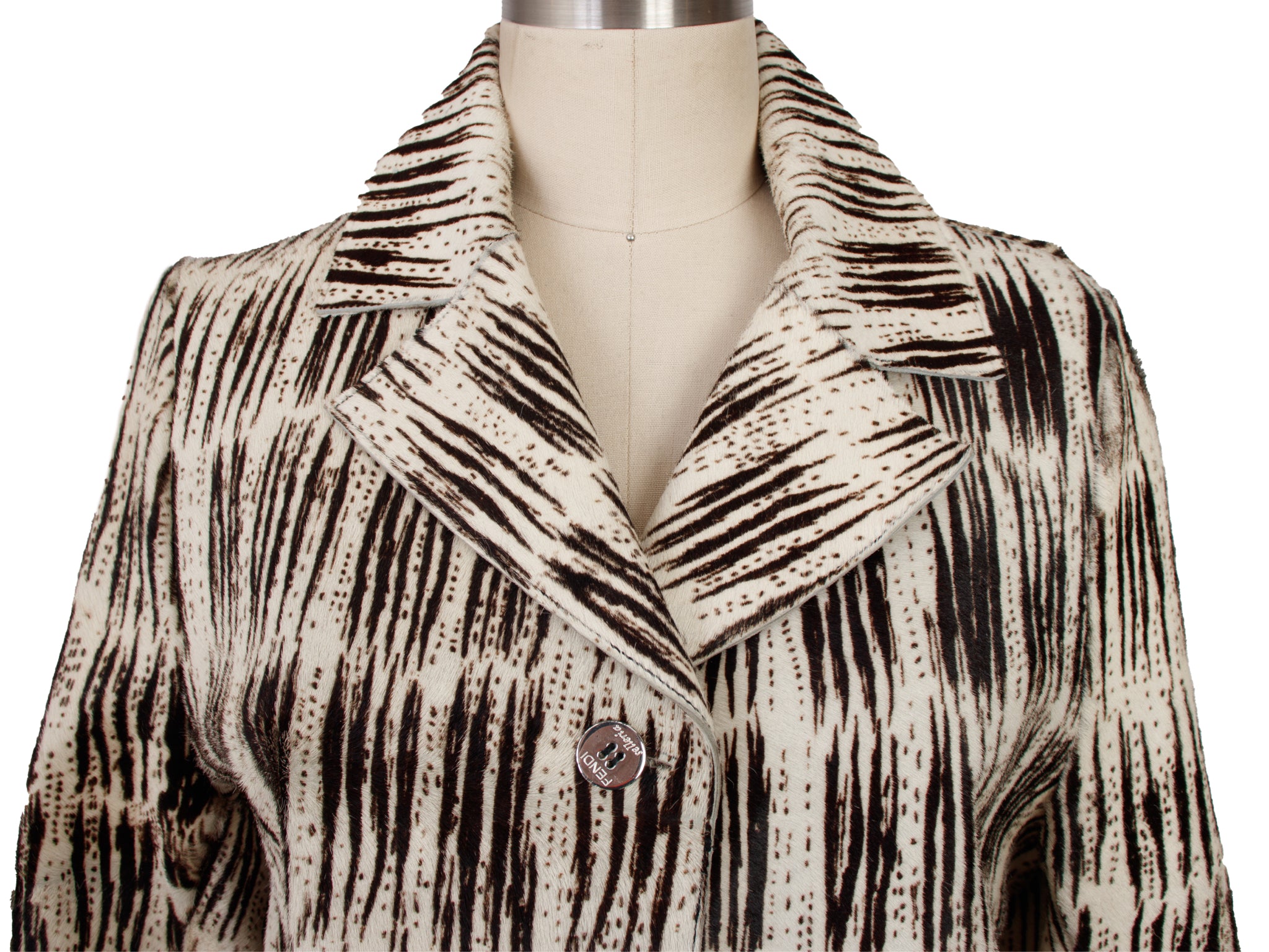 Fendi Selleria Pony Hair Printed Coat