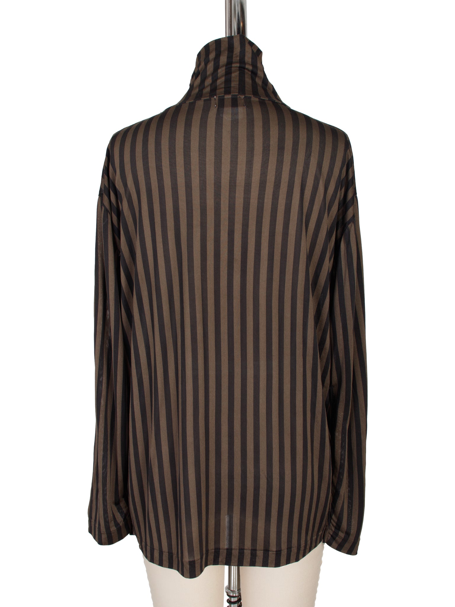 Marithe Francois Girbaud Silk Pinstripe Top
