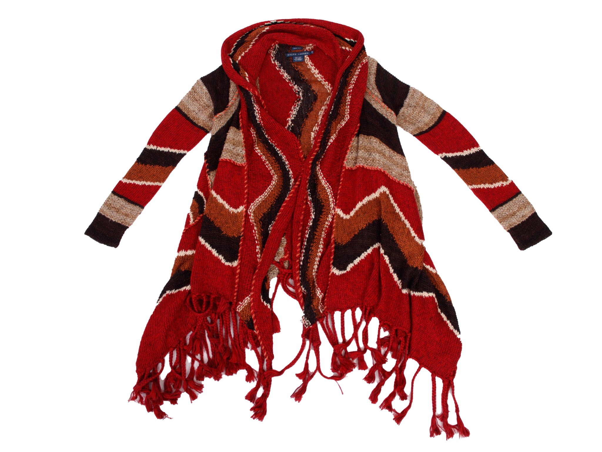 Ralph Lauren Fringe Asymmetrical Cardigan