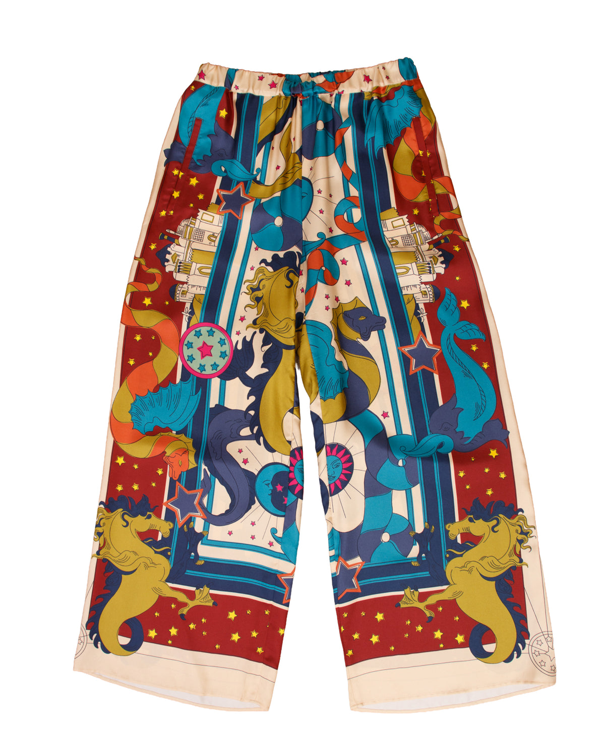 Weekend Max Mara Silk Mystical Print Pants