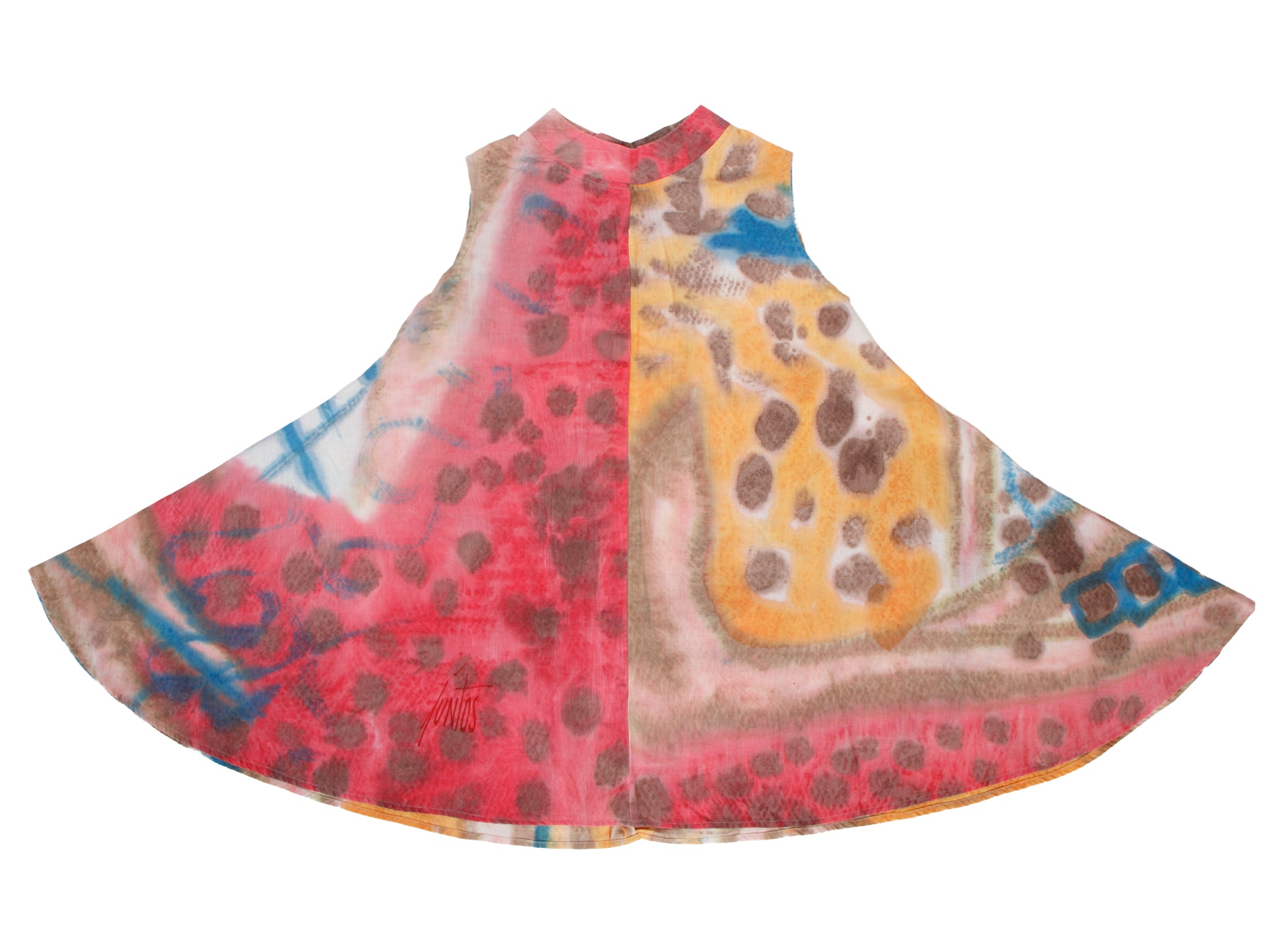 1980s Watercolor Art Tent Blouse