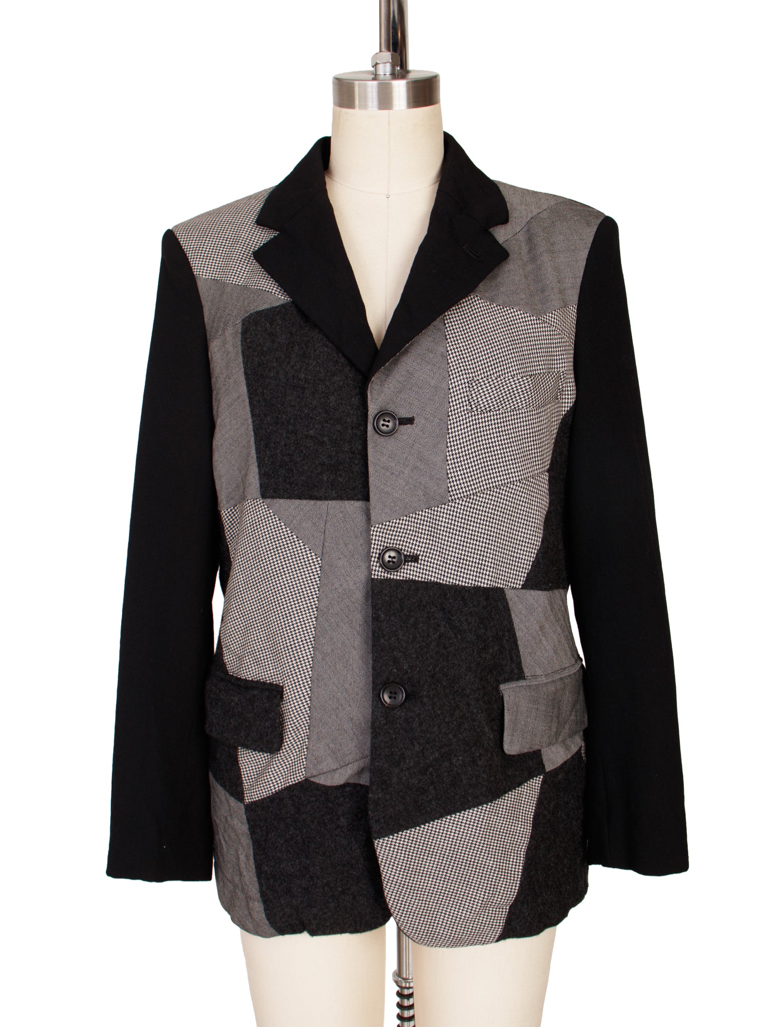 BLACK Comme des Garcons Patchwork Blazer