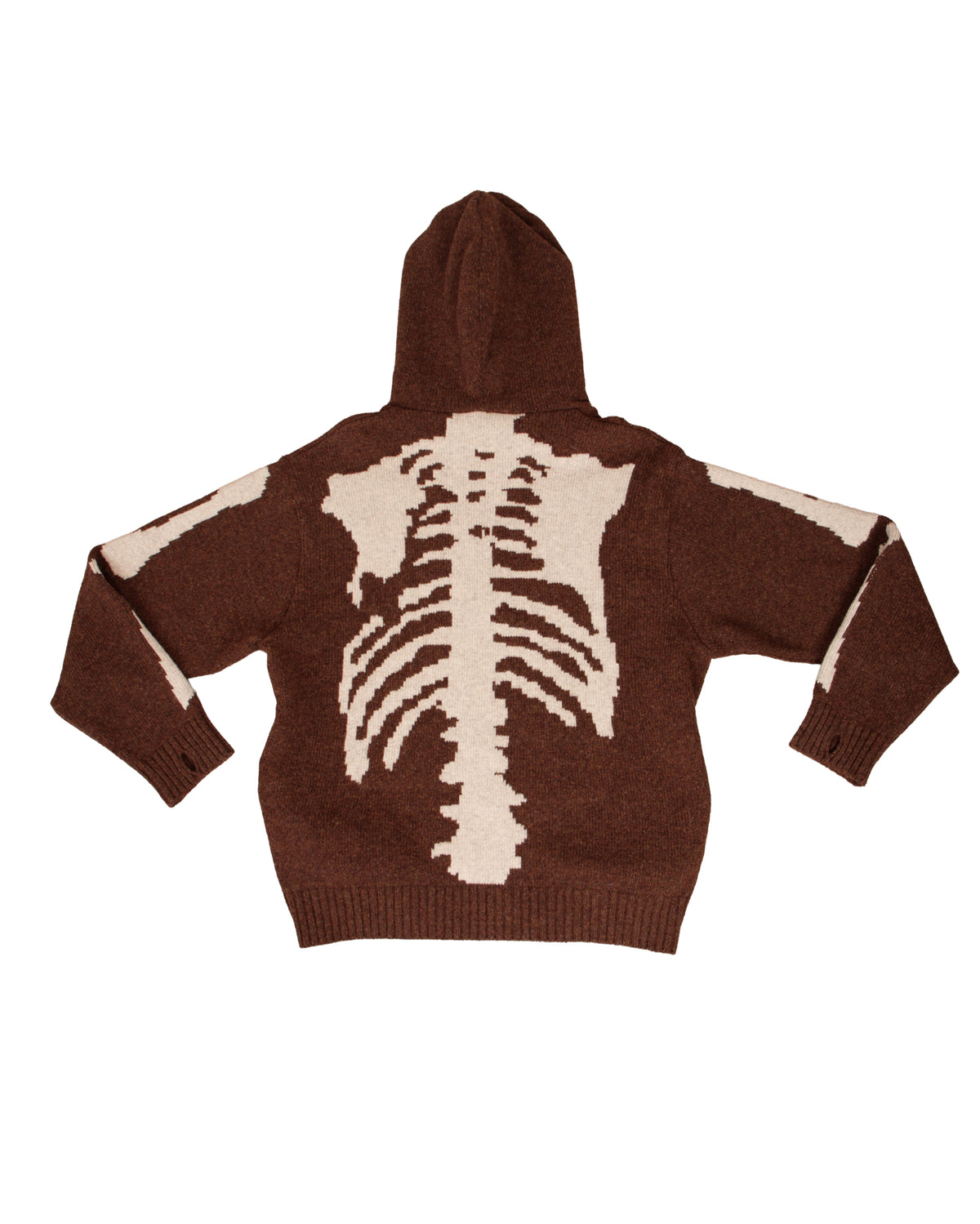 Kapital Wool Bone Intarsia Hoodie